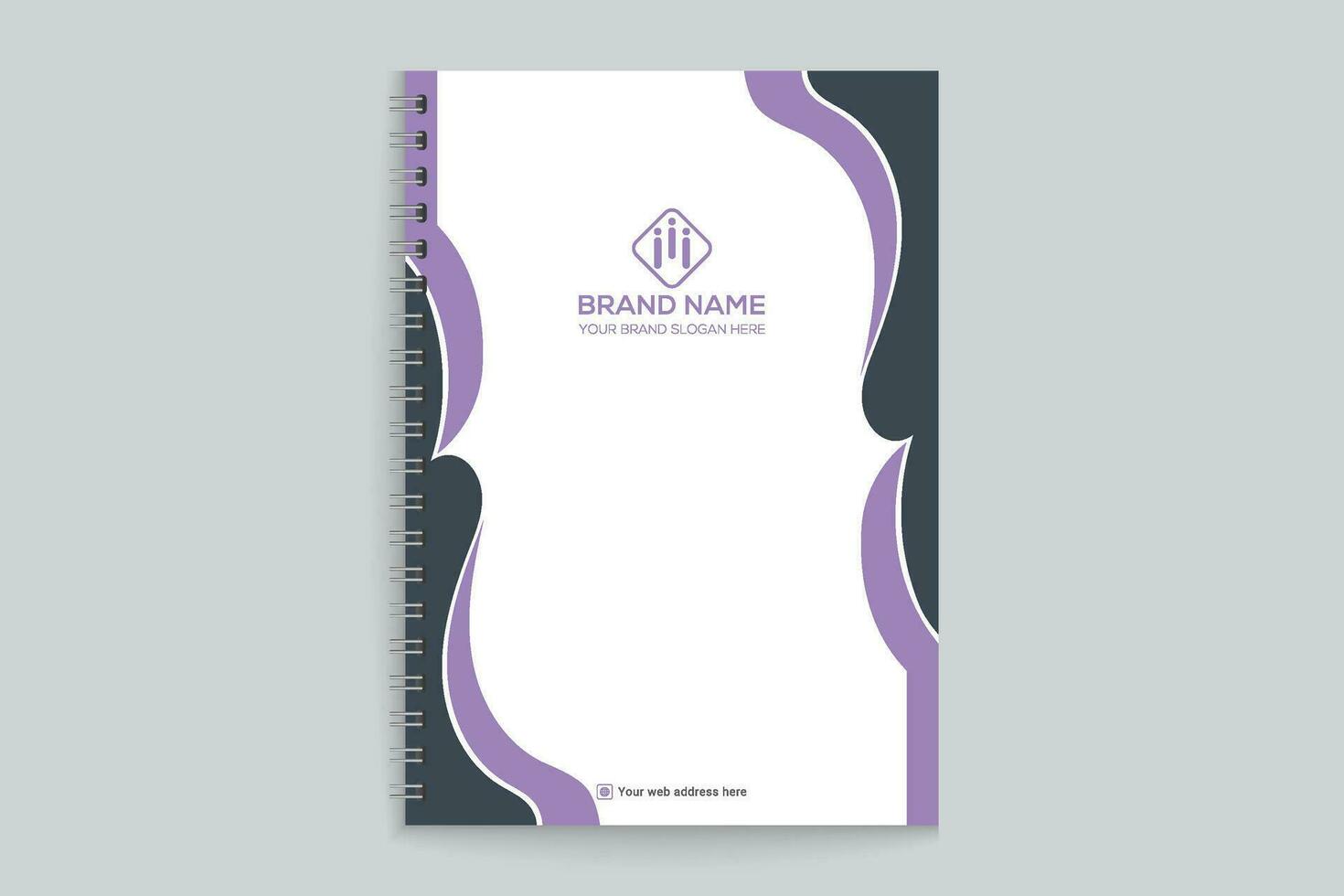Clean professional notebook cover template vector