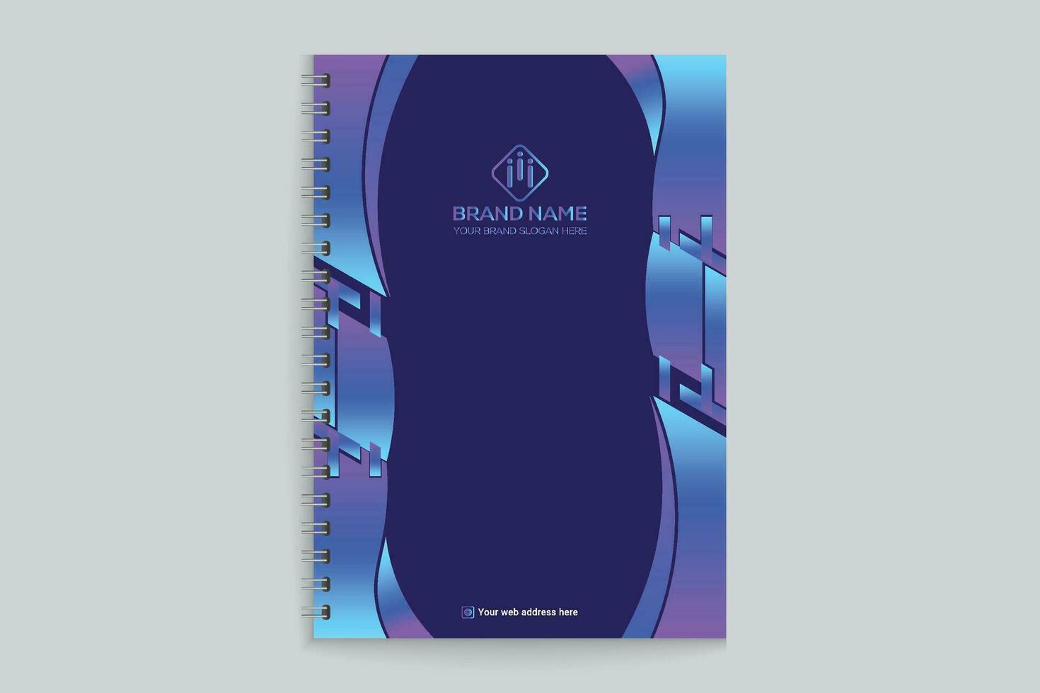 Gradient  notebook cover template vector