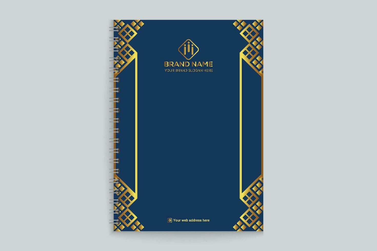 notebook cover design template vector