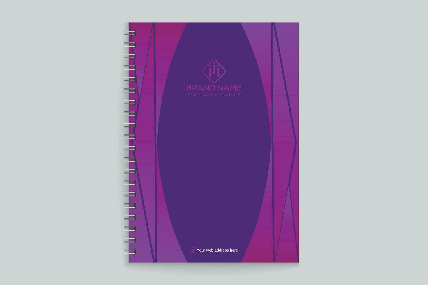 Professional notebook cover mockup vector