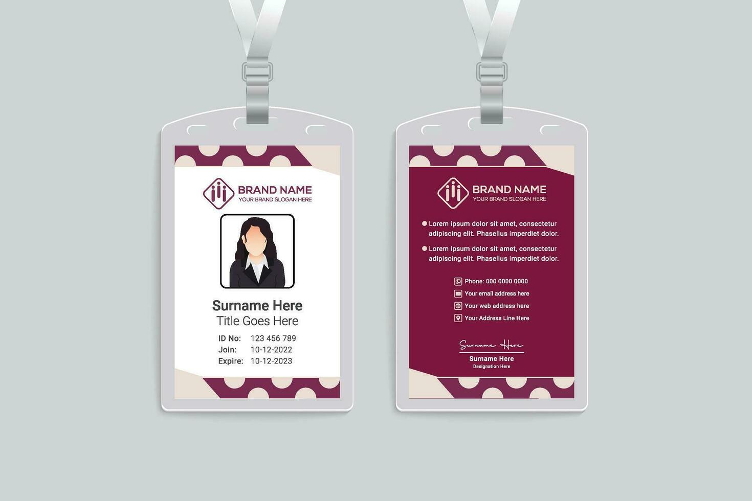 Modern professional id card design vector