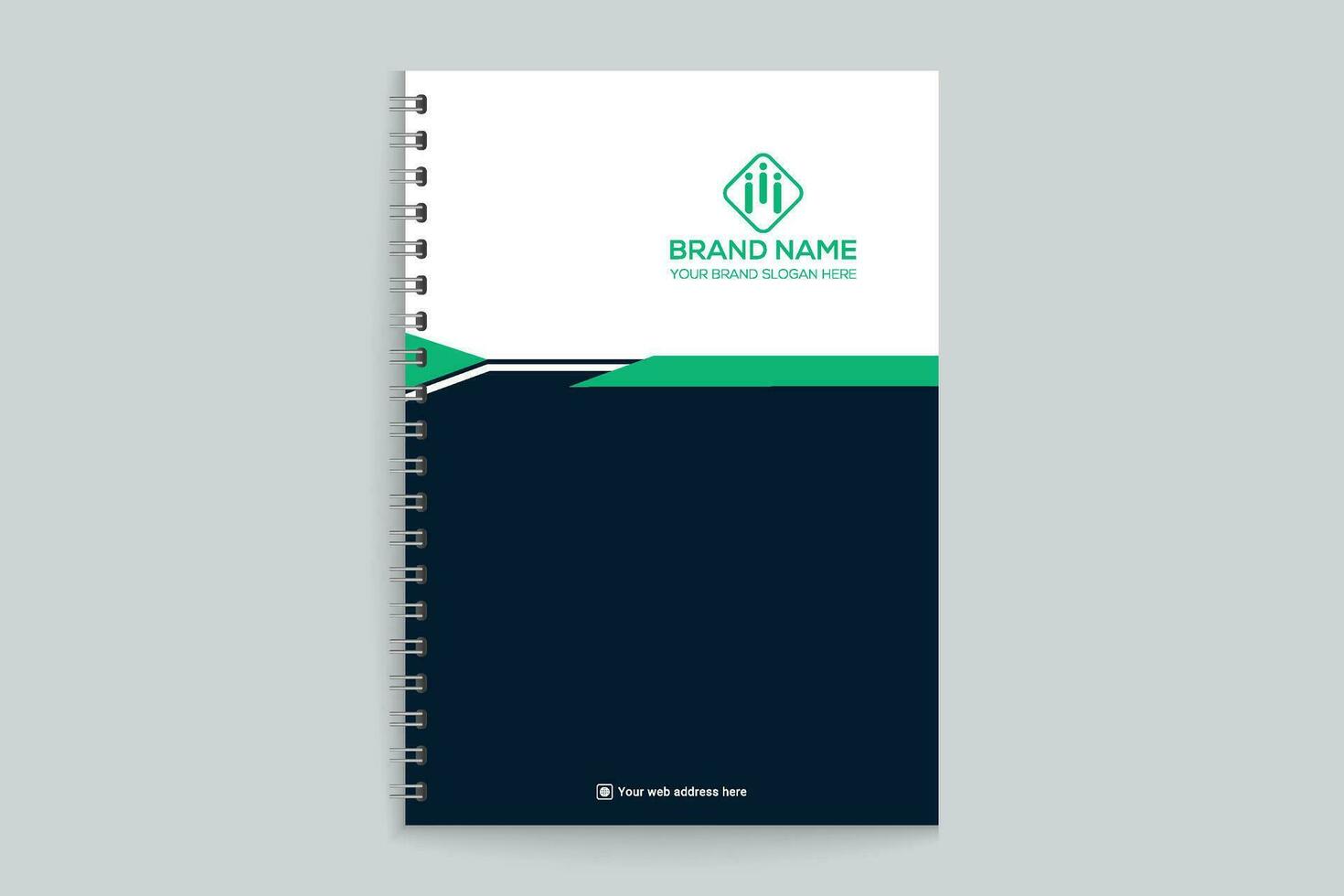 Clean style modern notebook cover template vector
