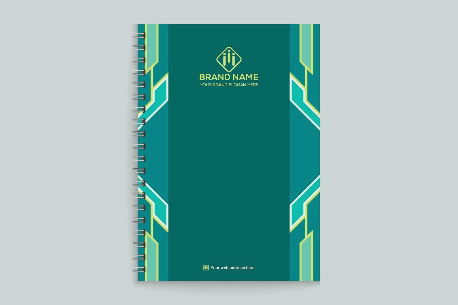 notebook cover design with blue color vector
