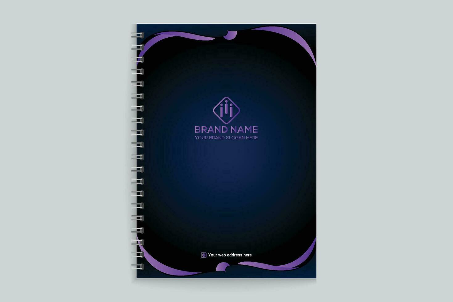Set of modern notebook cover design template vector