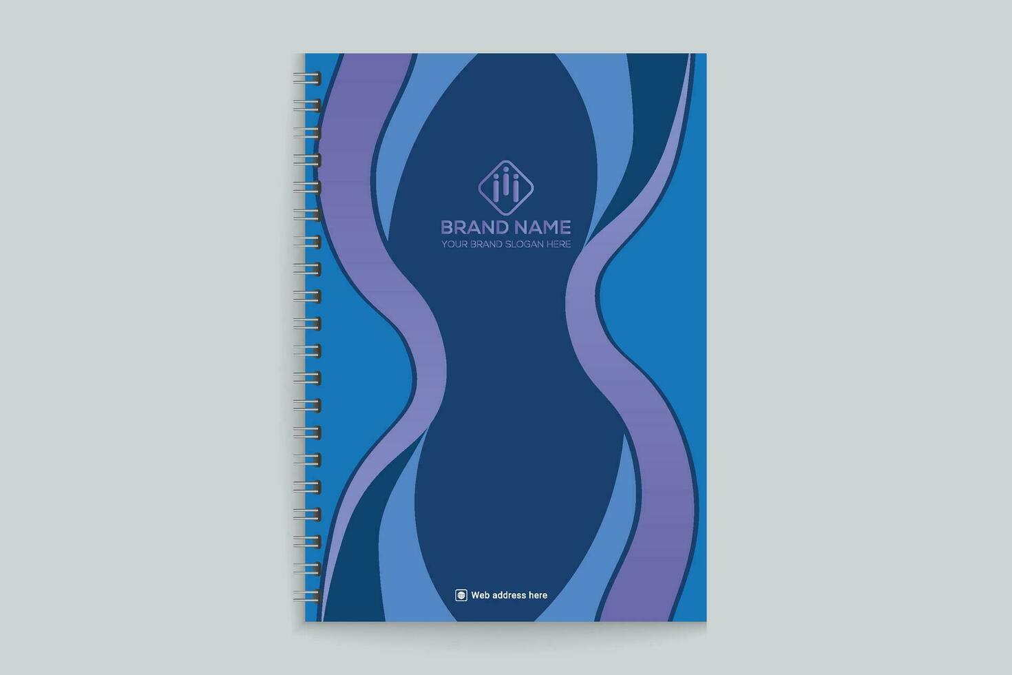 Professional notebook cover mockup vector