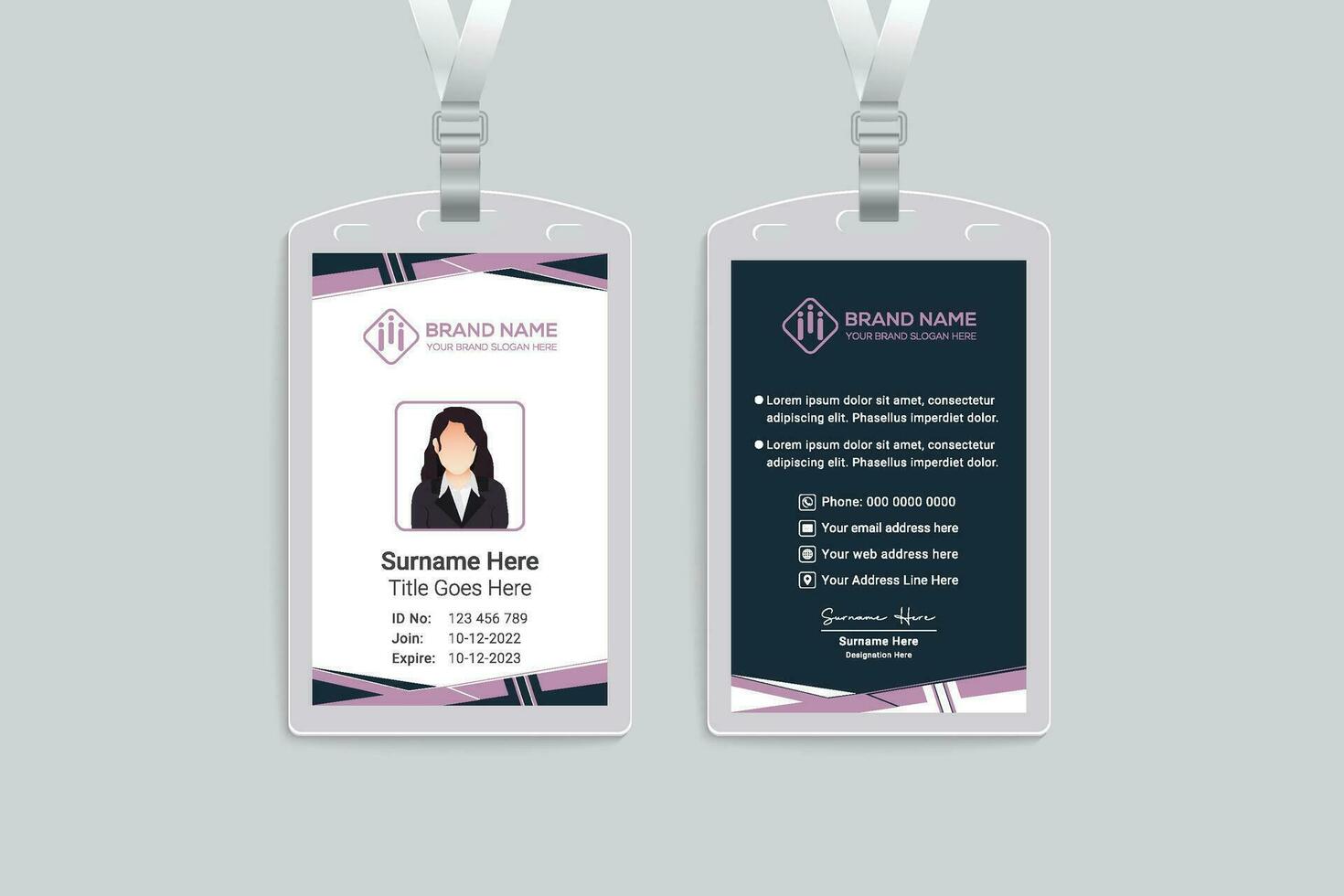 modern id card design template vector