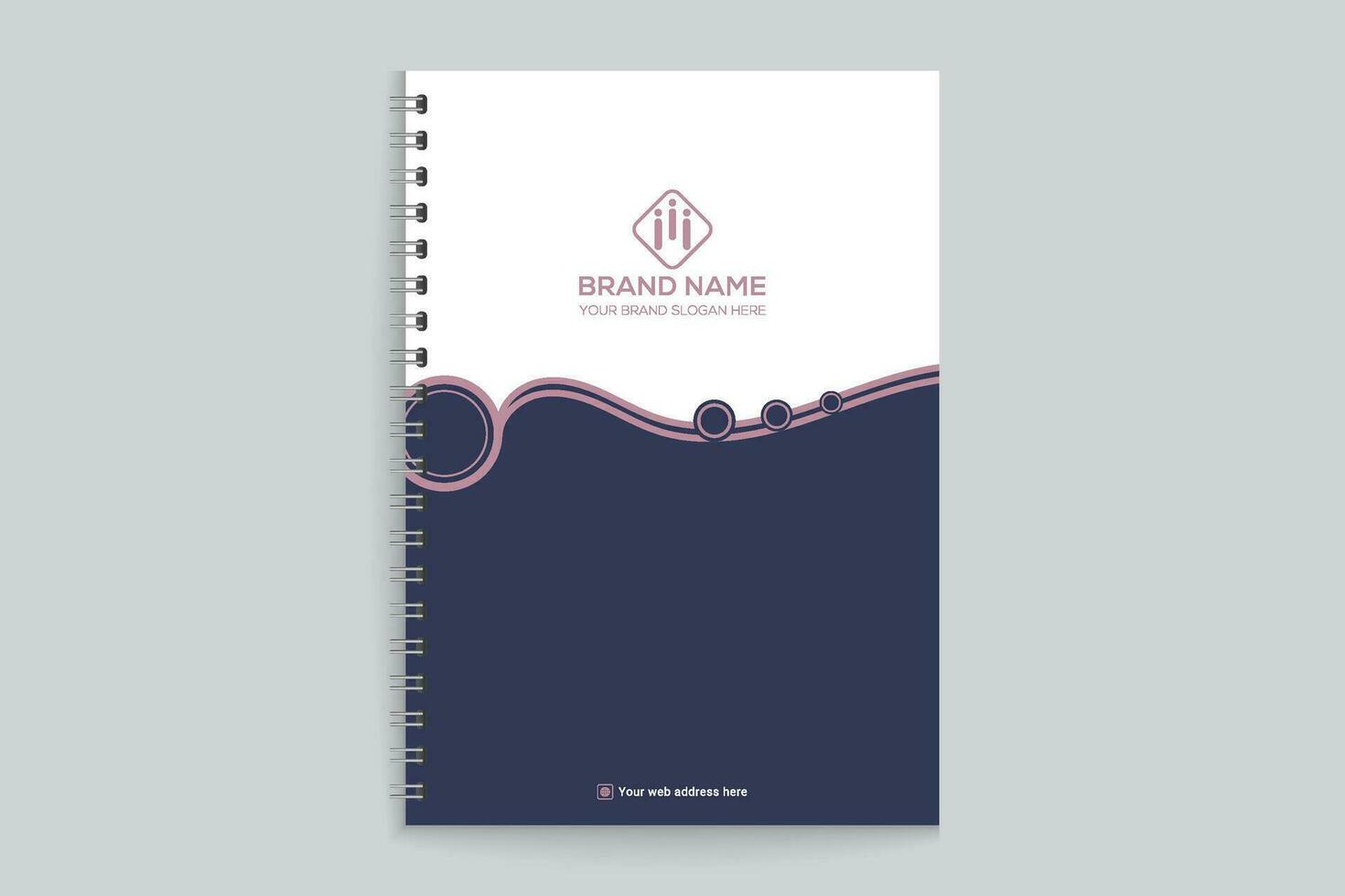 Set of modern notebook cover design template vector