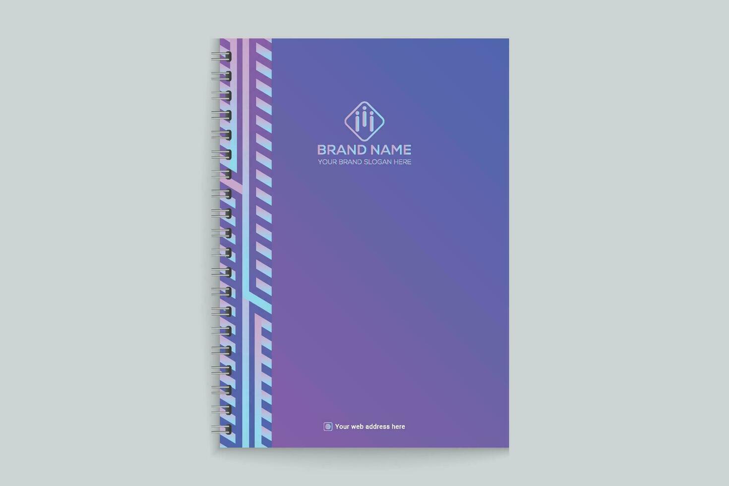 Gradient   notebook cover template design vector