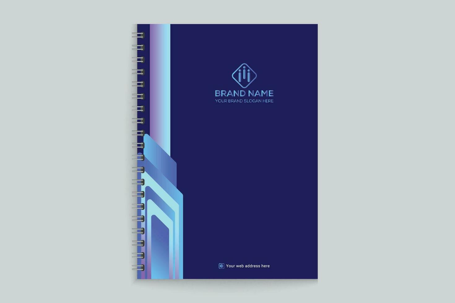 Gradient   notebook cover template design vector