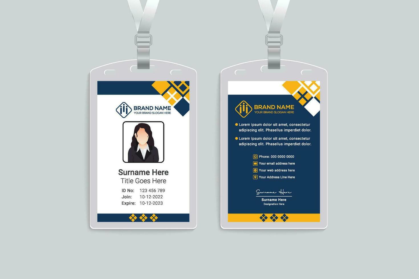 modern id card design template vector