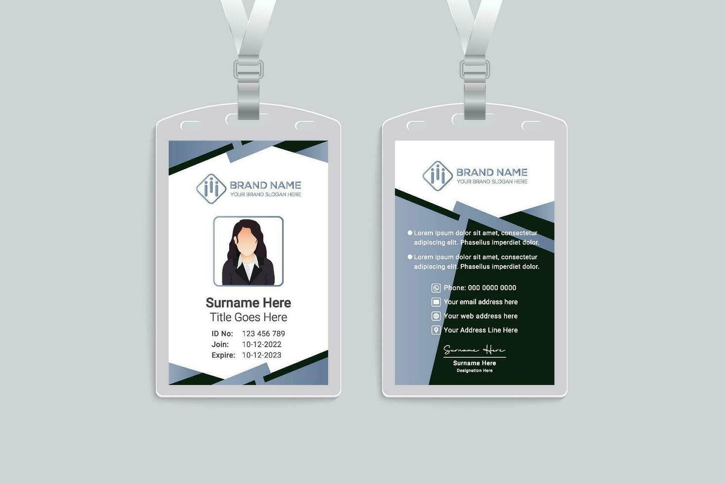 modern id card design template vector