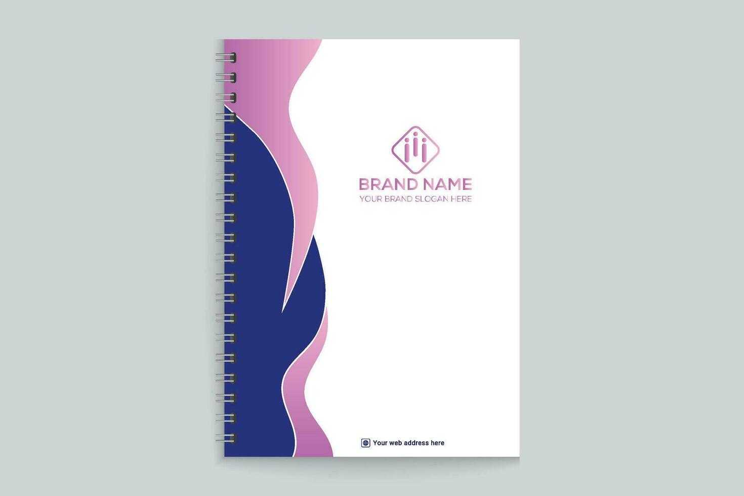 Gradient  notebook cover template vector