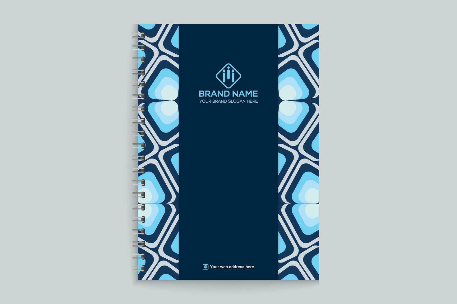 Clean minimal notebook cover design vector