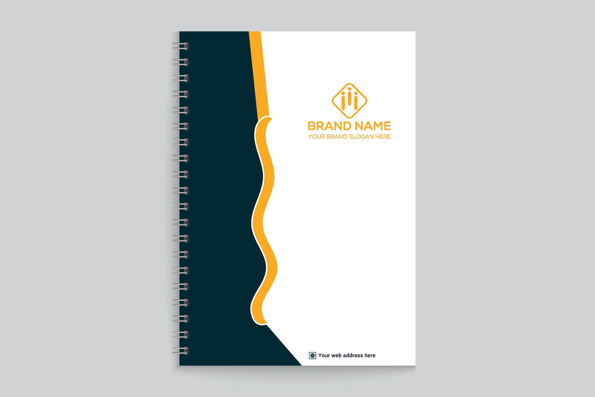 Orange elegant corporate notebook cover design 26325164 Vector Art at
