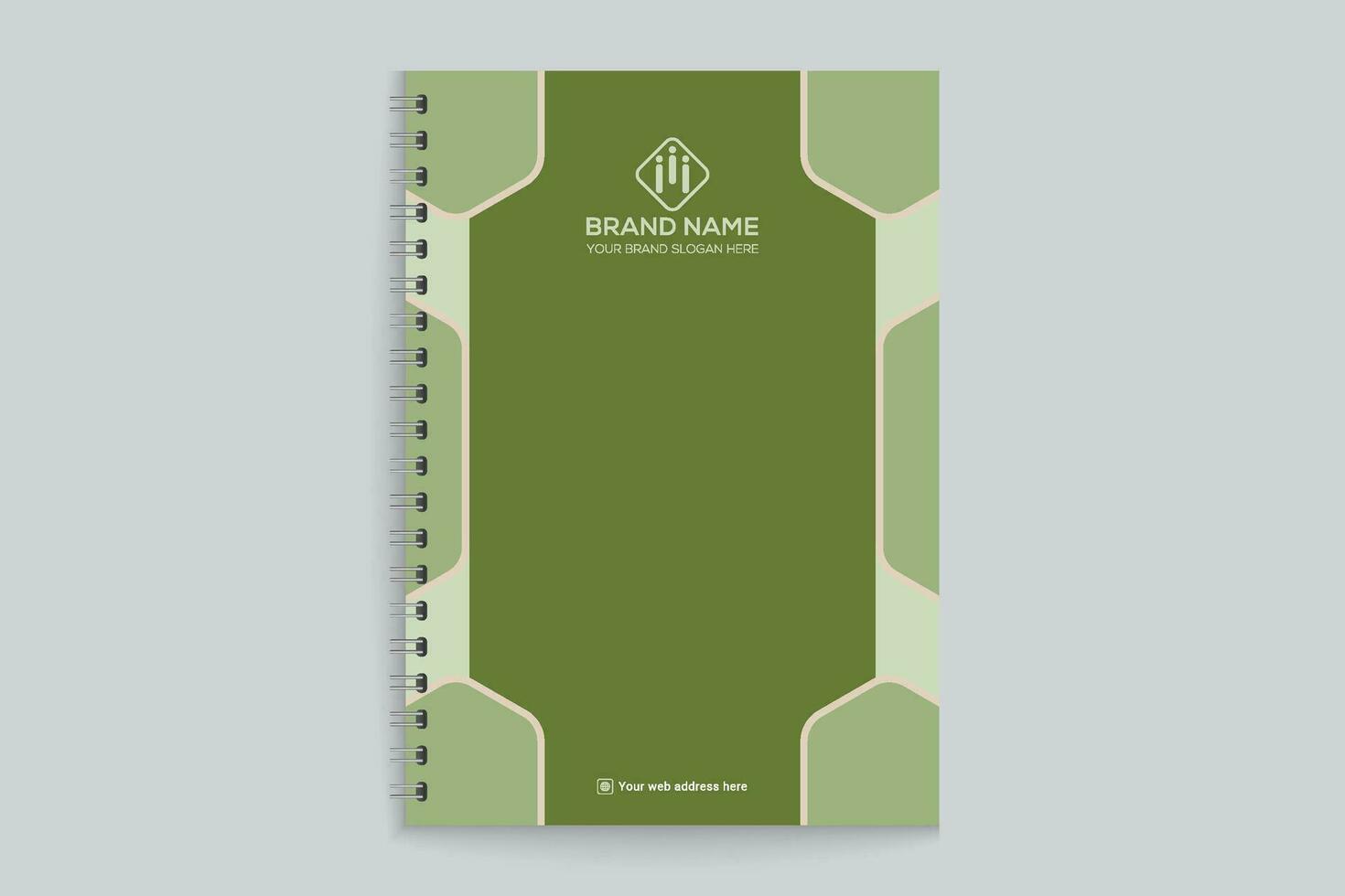 Corporate  green color notebook cover design vector