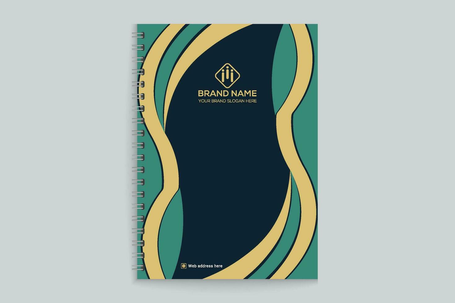 Clean professional notebook cover template vector
