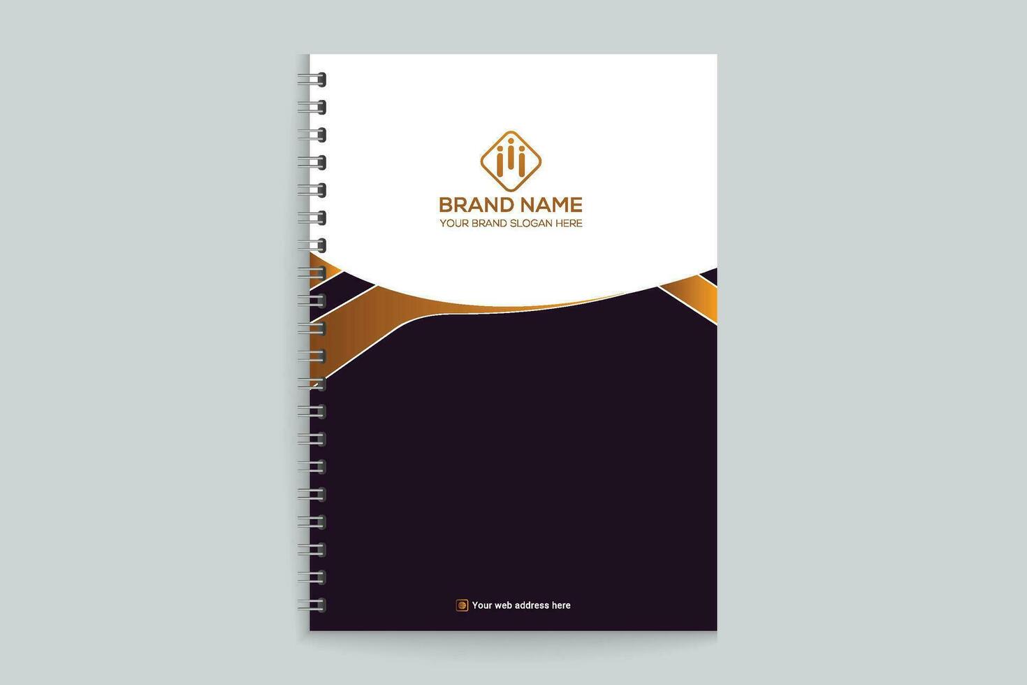Clean professional notebook cover template vector