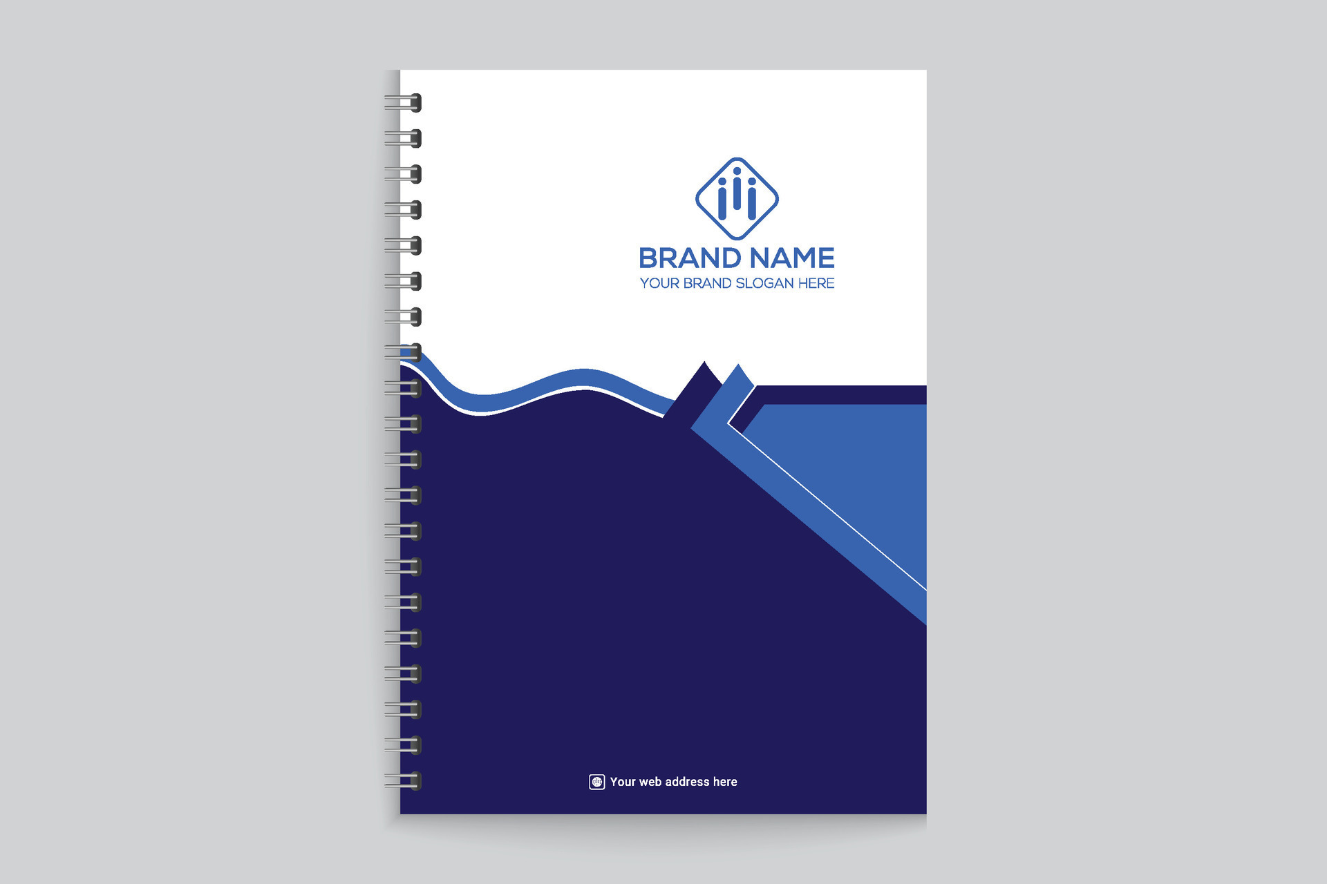 notebook cover design with blue color 26325189 Vector Art at Vecteezy