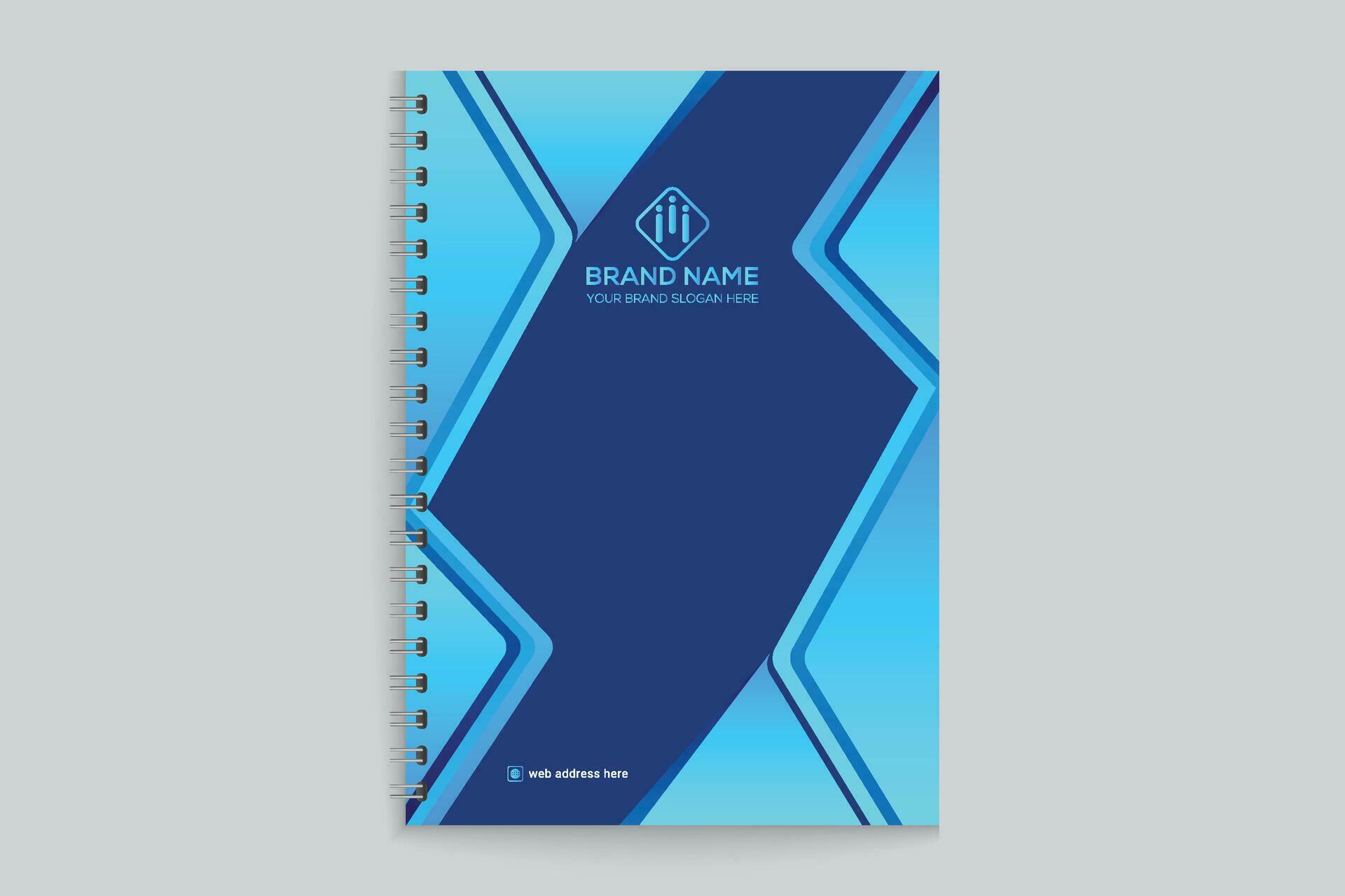 Blue elegant corporate notebook cover design 26325193 Vector Art at