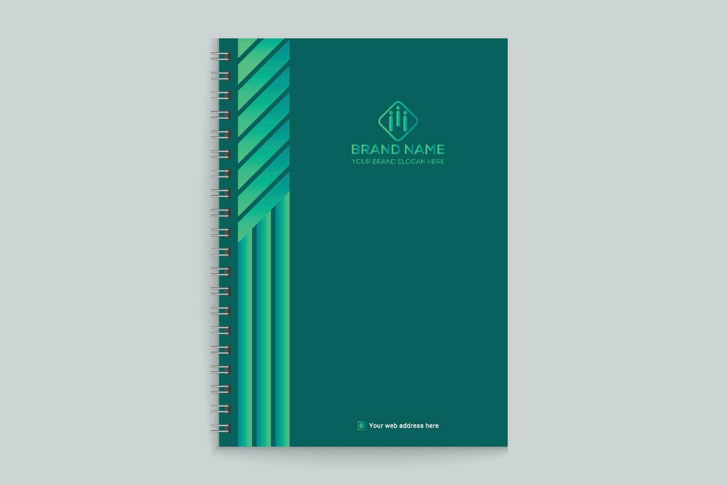 Simple notebook cover template vector
