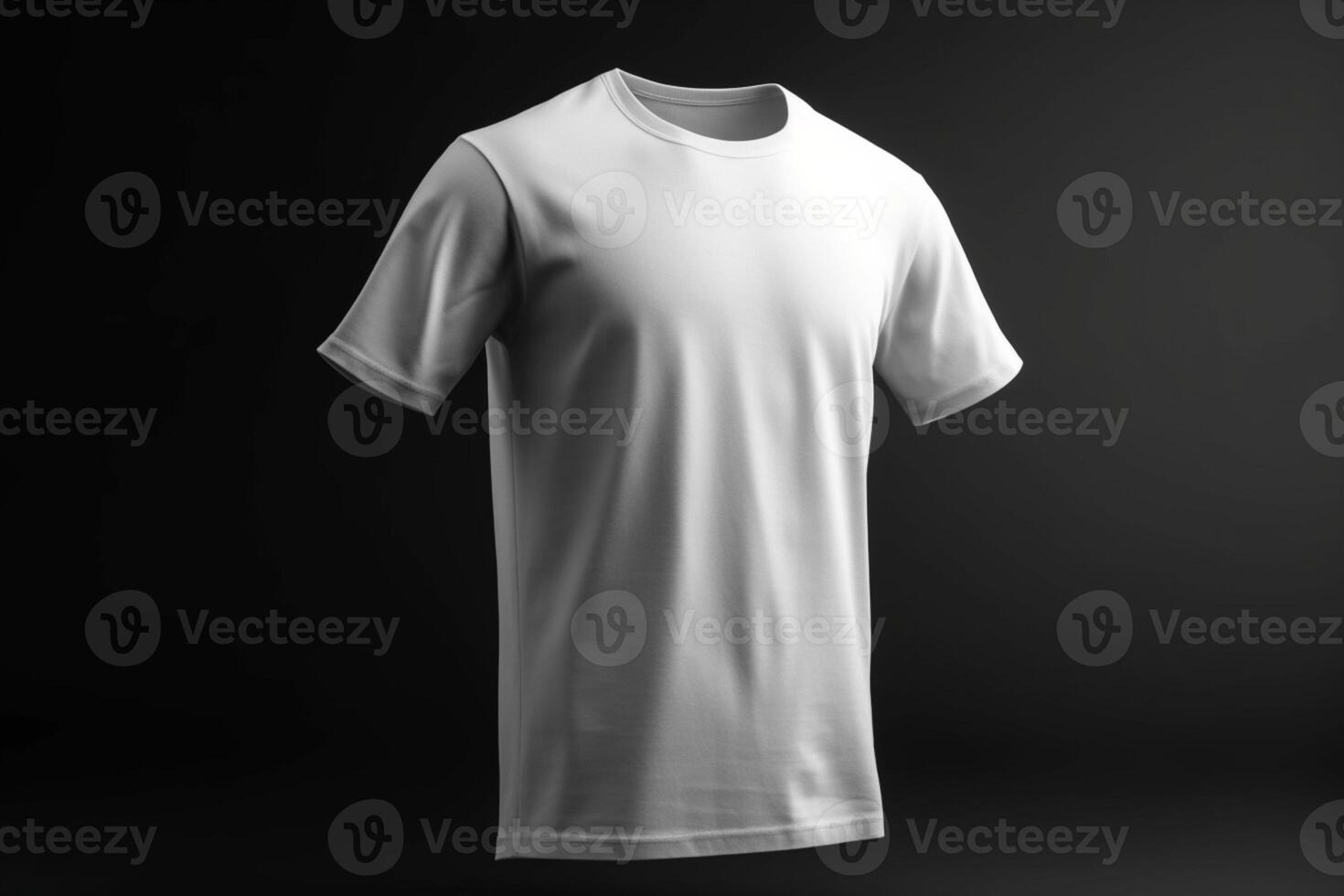 Unadorned and Unpretentious, 3D Empty White T-Shirt Mockup with No Frills,3d render photo