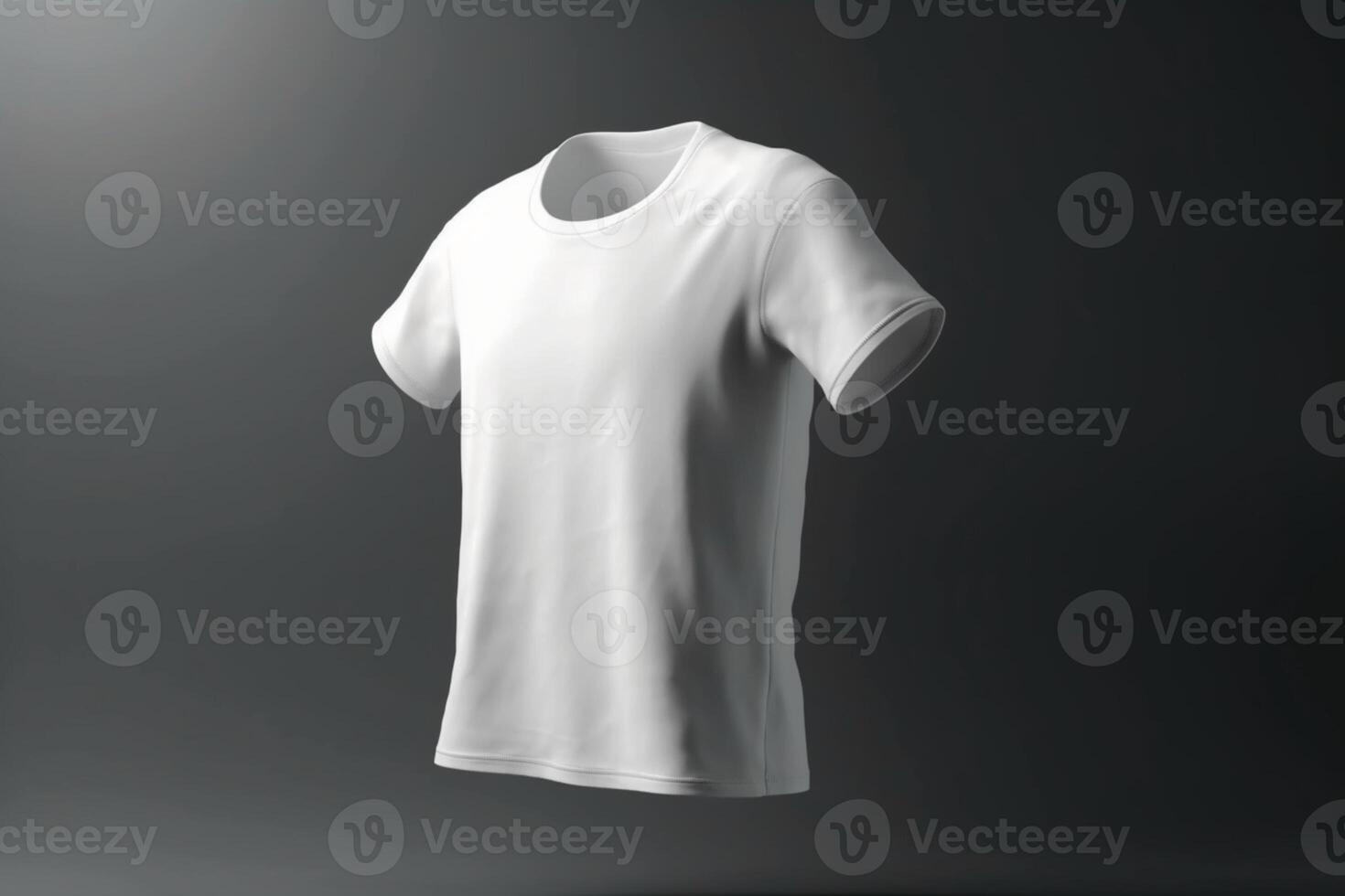 Bold and Beautiful, 3D Empty White T-Shirt Mockup with Large Print Area,3d render photo