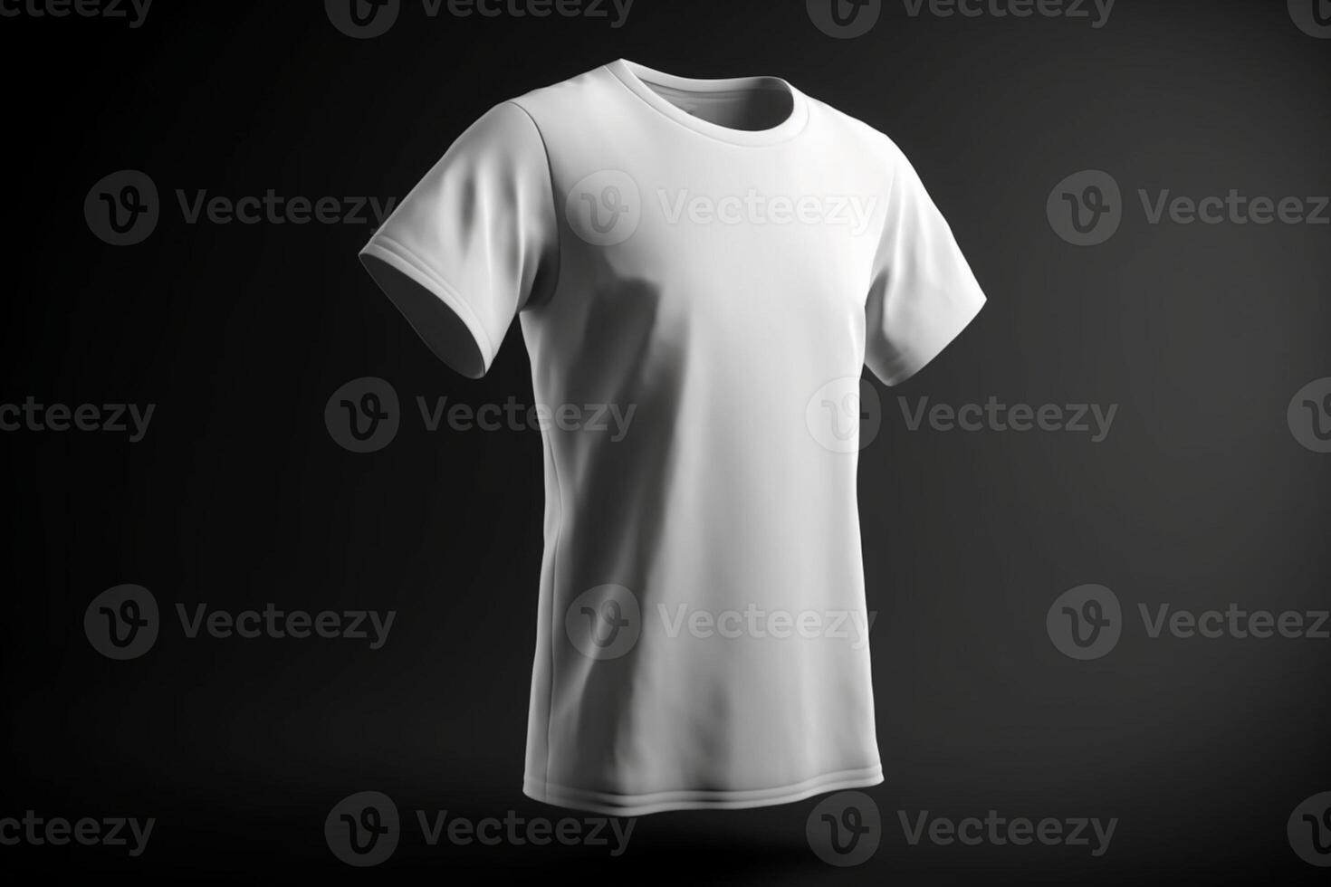 Versatile and Practical, 3D Empty White T-Shirt Mockup for Any Design,3d render photo