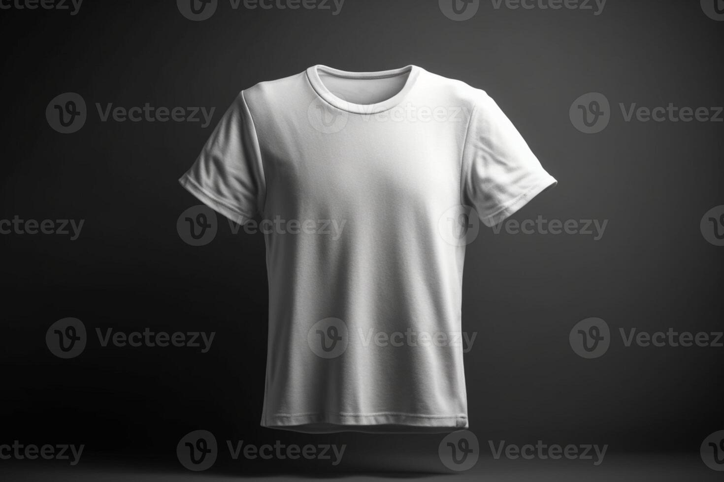 Understated Elegance, 3D Empty White T-Shirt Mockup with Minimalist Design,3d render photo
