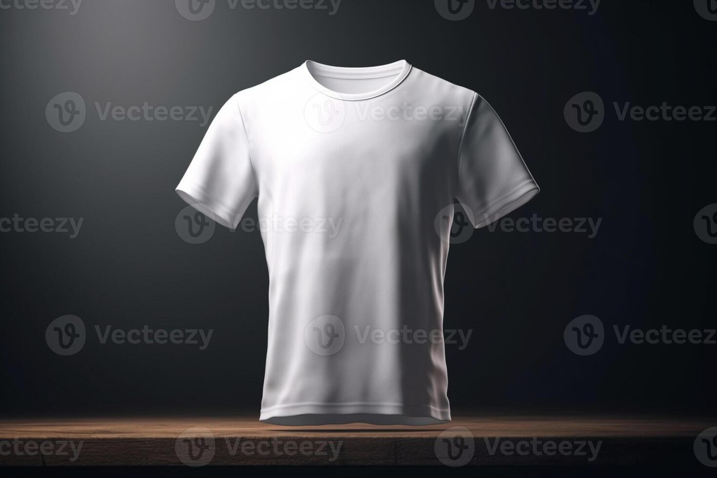 Modern and Sleek, 3D Empty White T-Shirt Mockup with Sharp Lines,3d render photo
