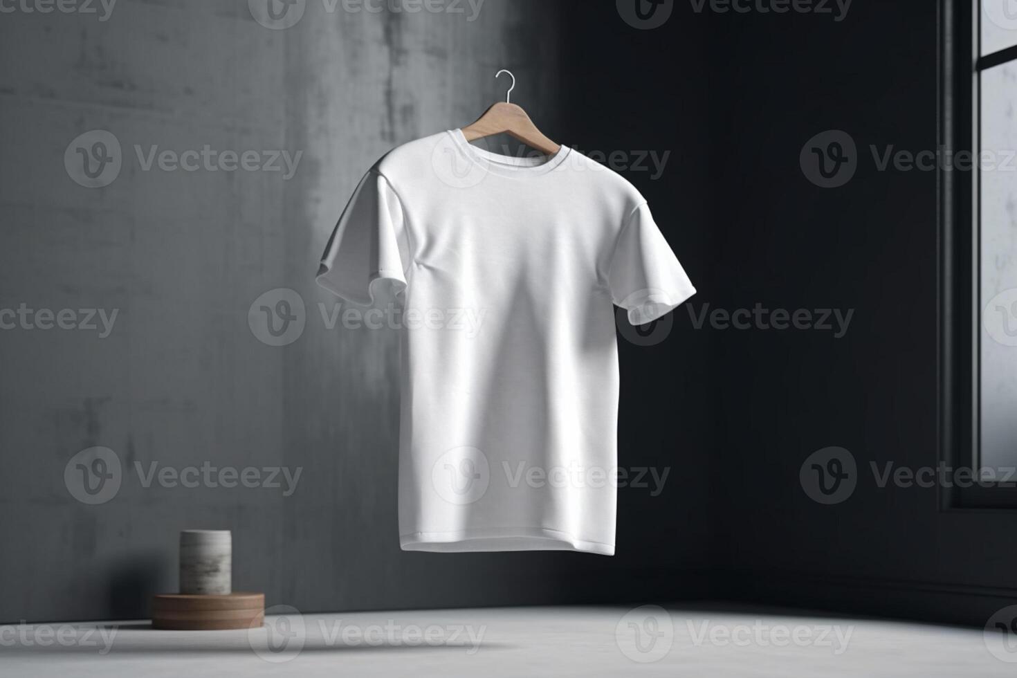 Effortlessly Minimal, 3D Empty White T-Shirt Mockup with Subtle Elegance,3d render photo