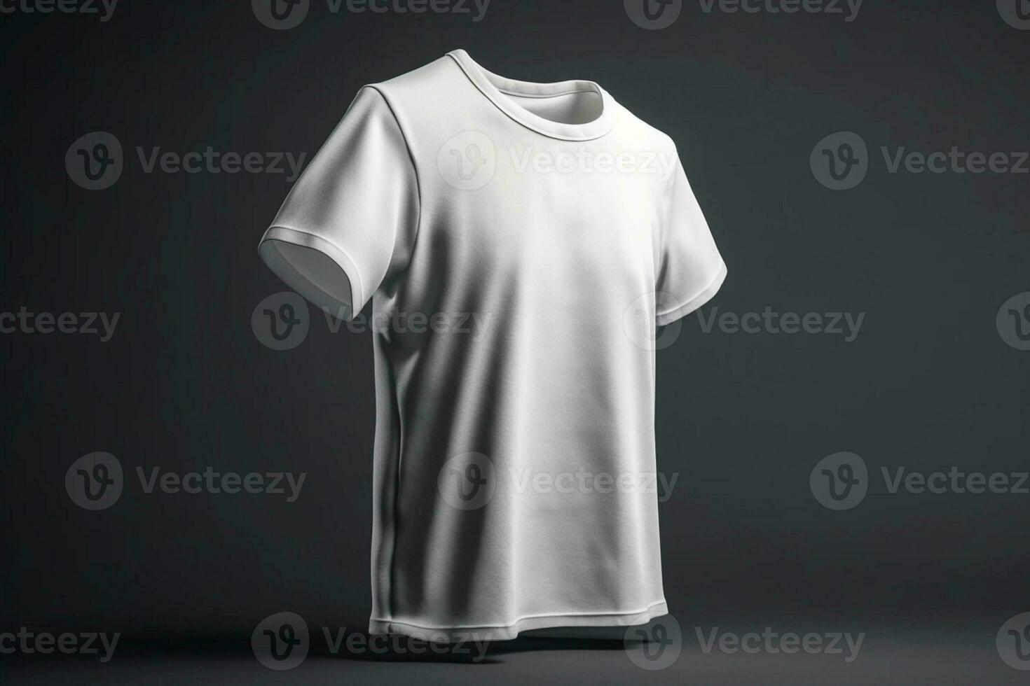 All-Purpose Attire, 3D Empty White T-Shirt Mockup for Any Occasion,3d render AI Generated photo