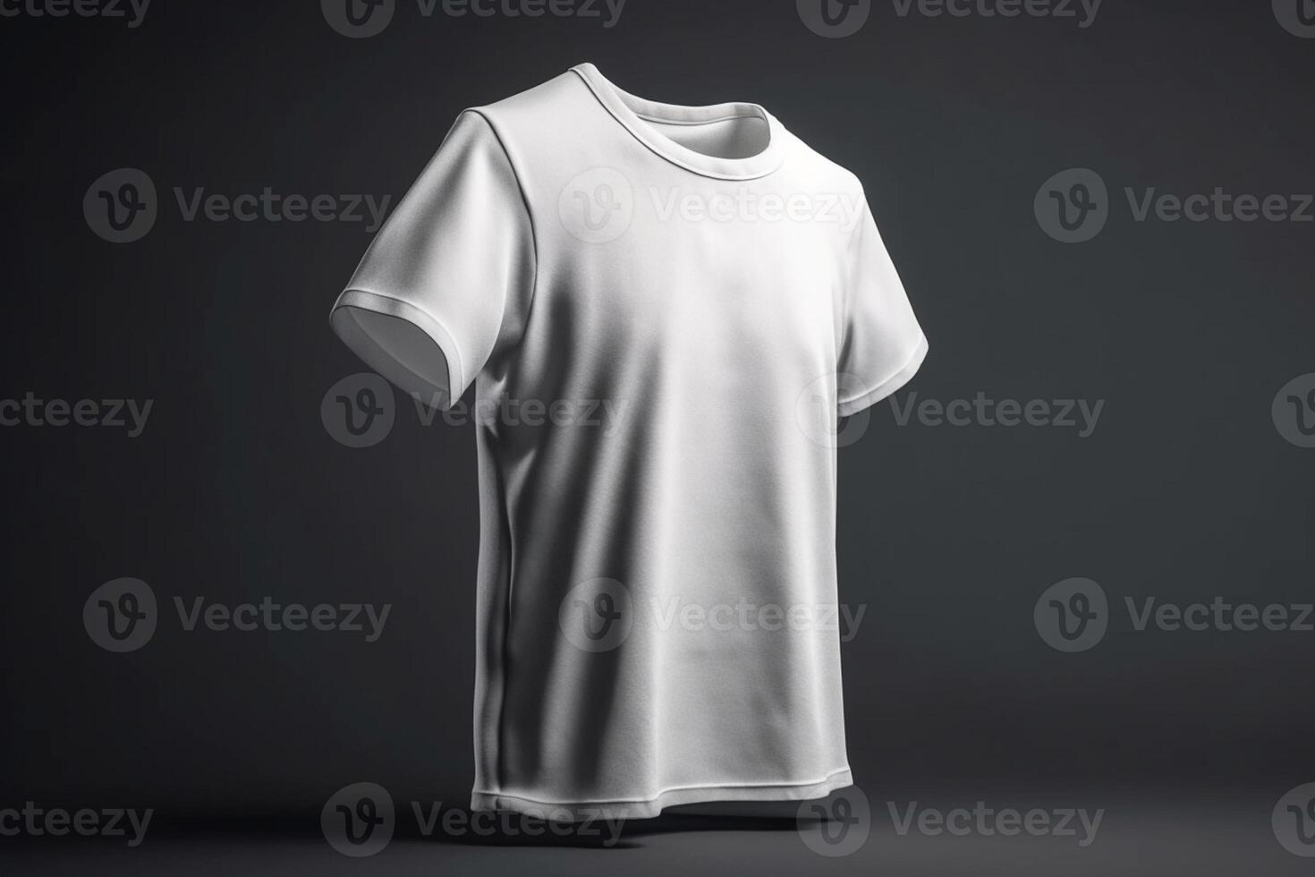 All-Purpose Attire, 3D Empty White T-Shirt Mockup for Any Occasion,3d render photo