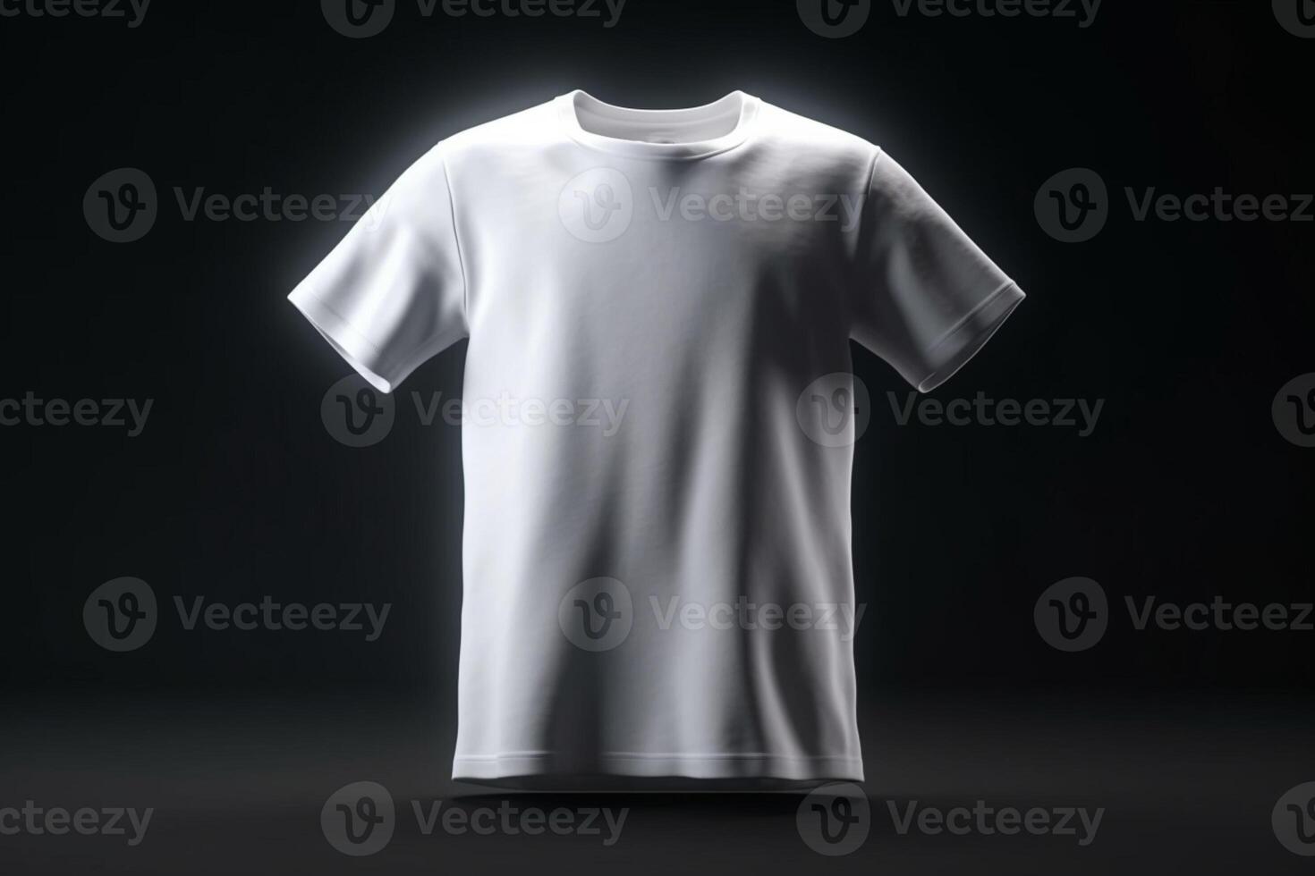 All-Purpose Attire, 3D Empty White T-Shirt Mockup for Any Occasion,3d render AI Generated photo