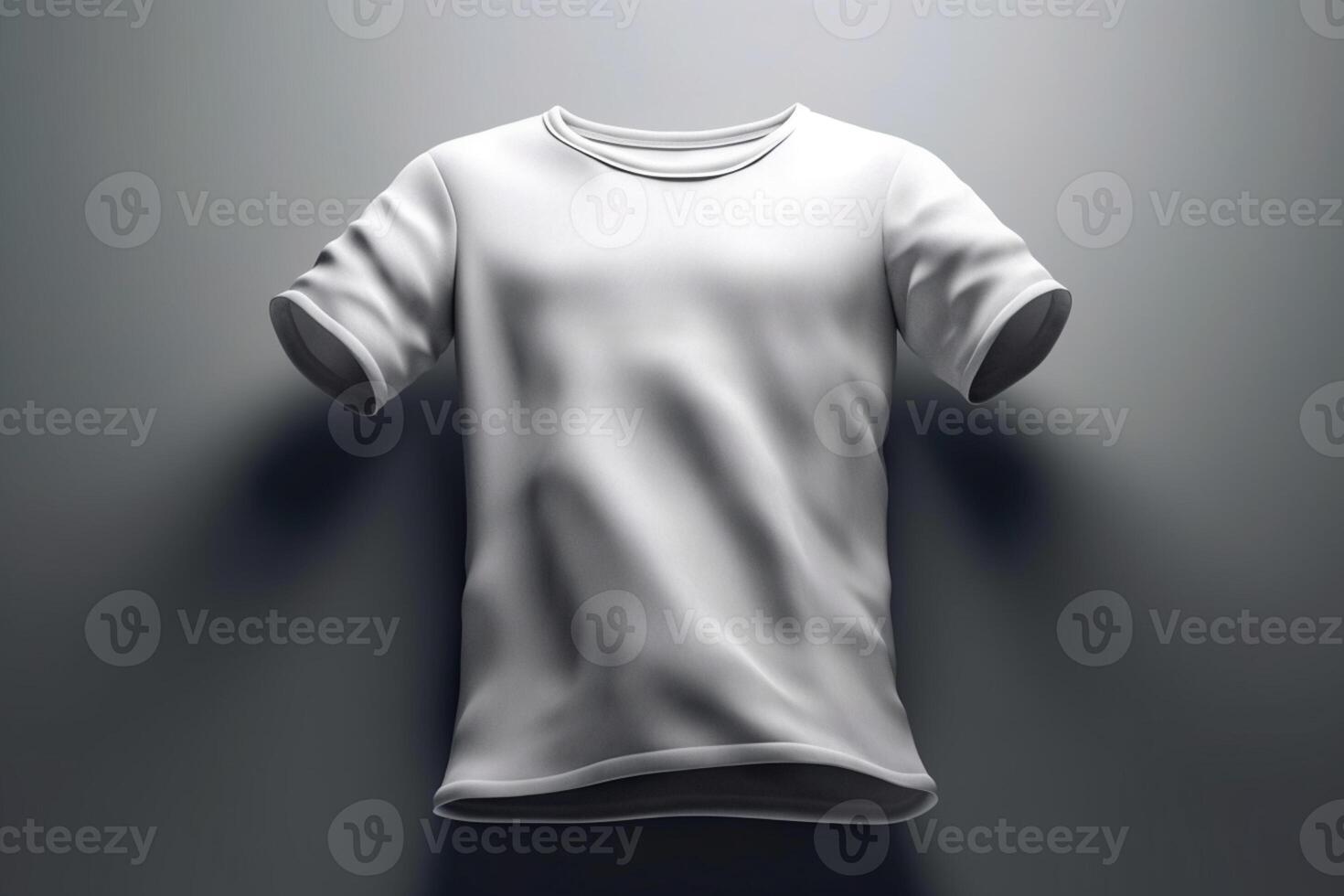 Simple and Elegant, 3D Empty White T-Shirt Mockup with Subtle Texture,3d render AI Generated photo