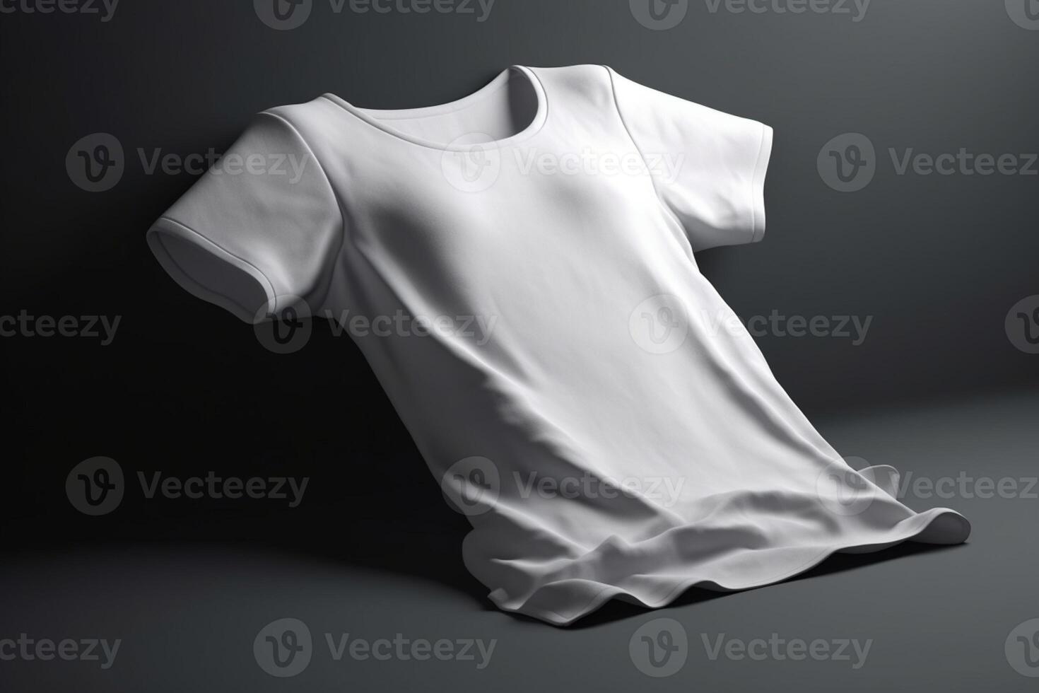 Versatile and Practical, 3D Empty White T-Shirt Mockup for Any Design,3d render AI Generated photo