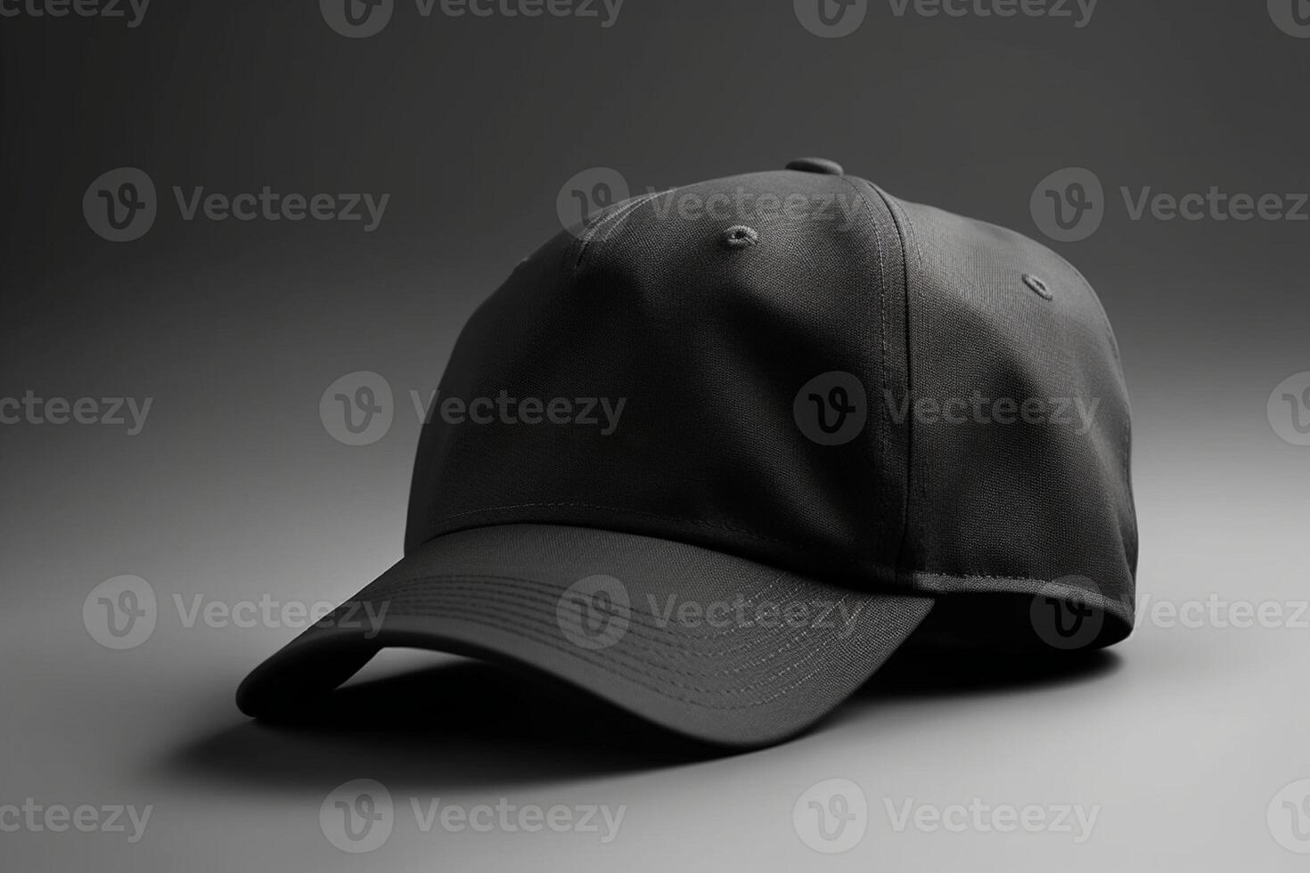 Classic Appeal, Realistic Black Cap Mockup with White Background photo