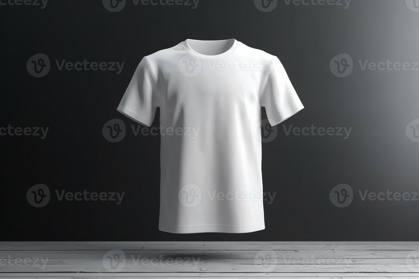 All-Purpose Attire, 3D Empty White T-Shirt Mockup for Any Occasion,3d render photo