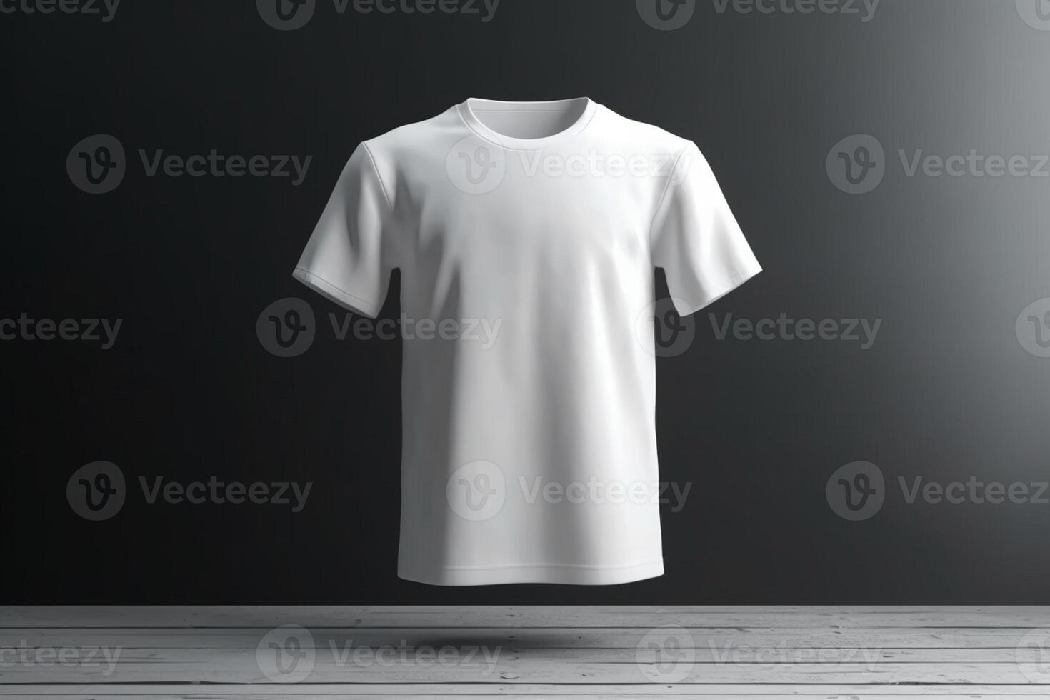 All-Purpose Attire, 3D Empty White T-Shirt Mockup for Any Occasion,3d render AI Generated photo