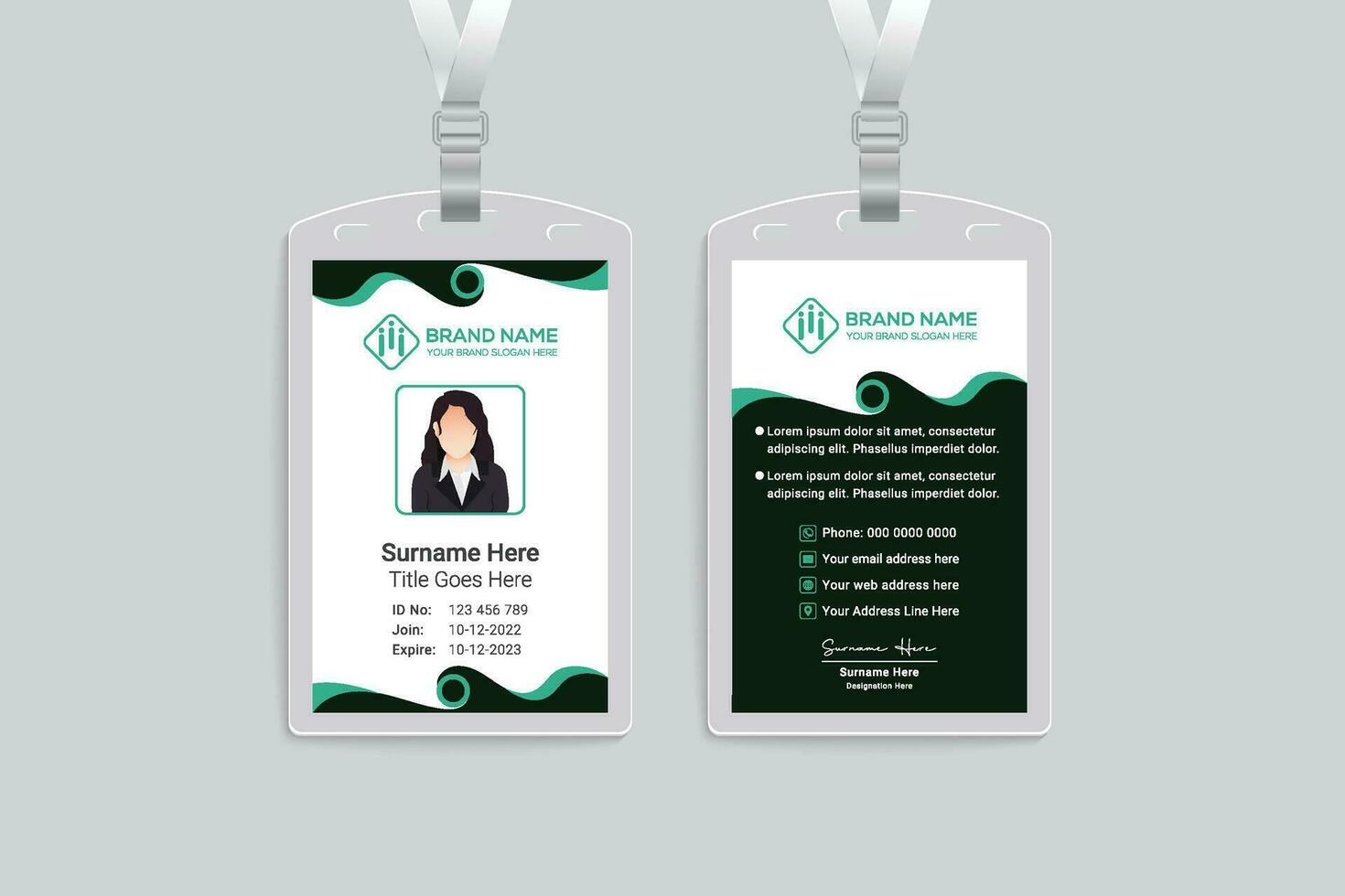 modern id card design template vector