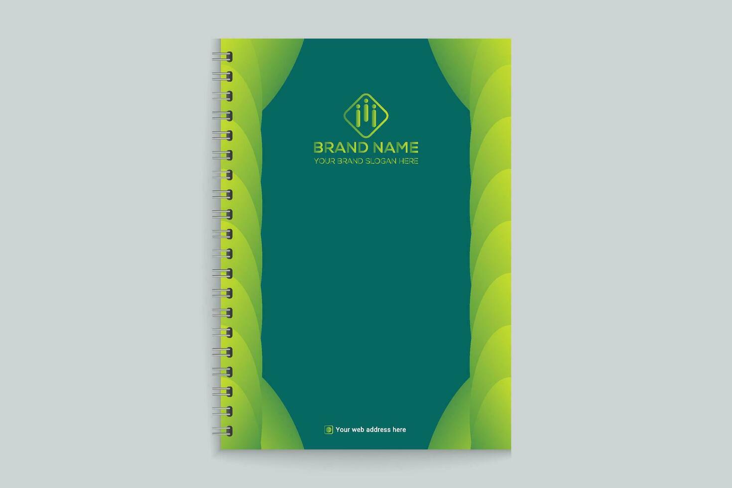 Corporate  green color notebook cover design vector