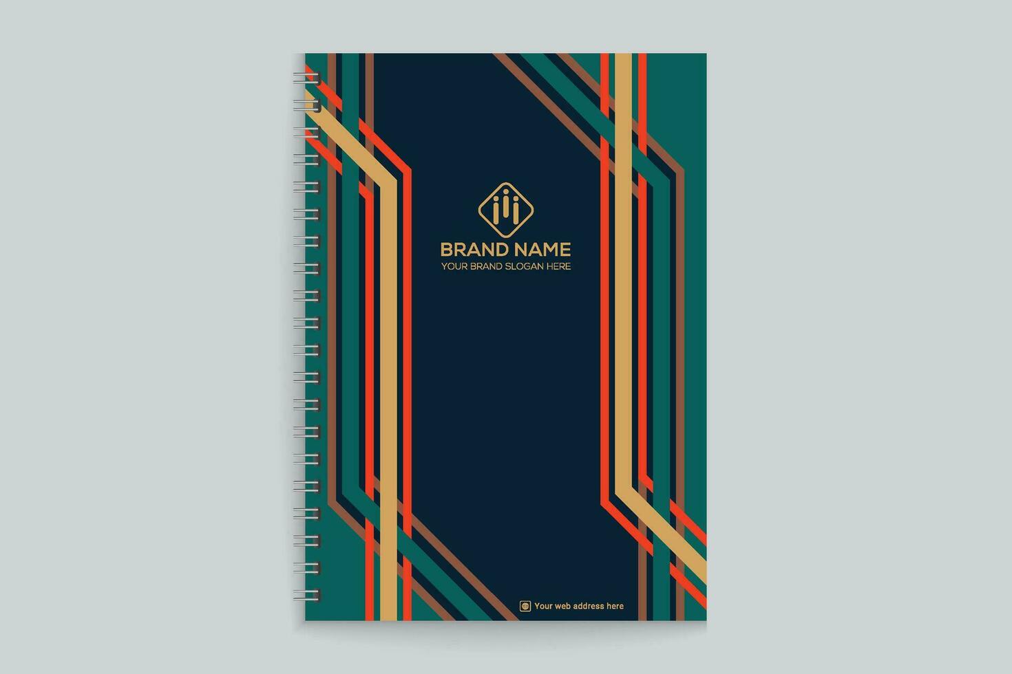 Clean minimal notebook cover design vector