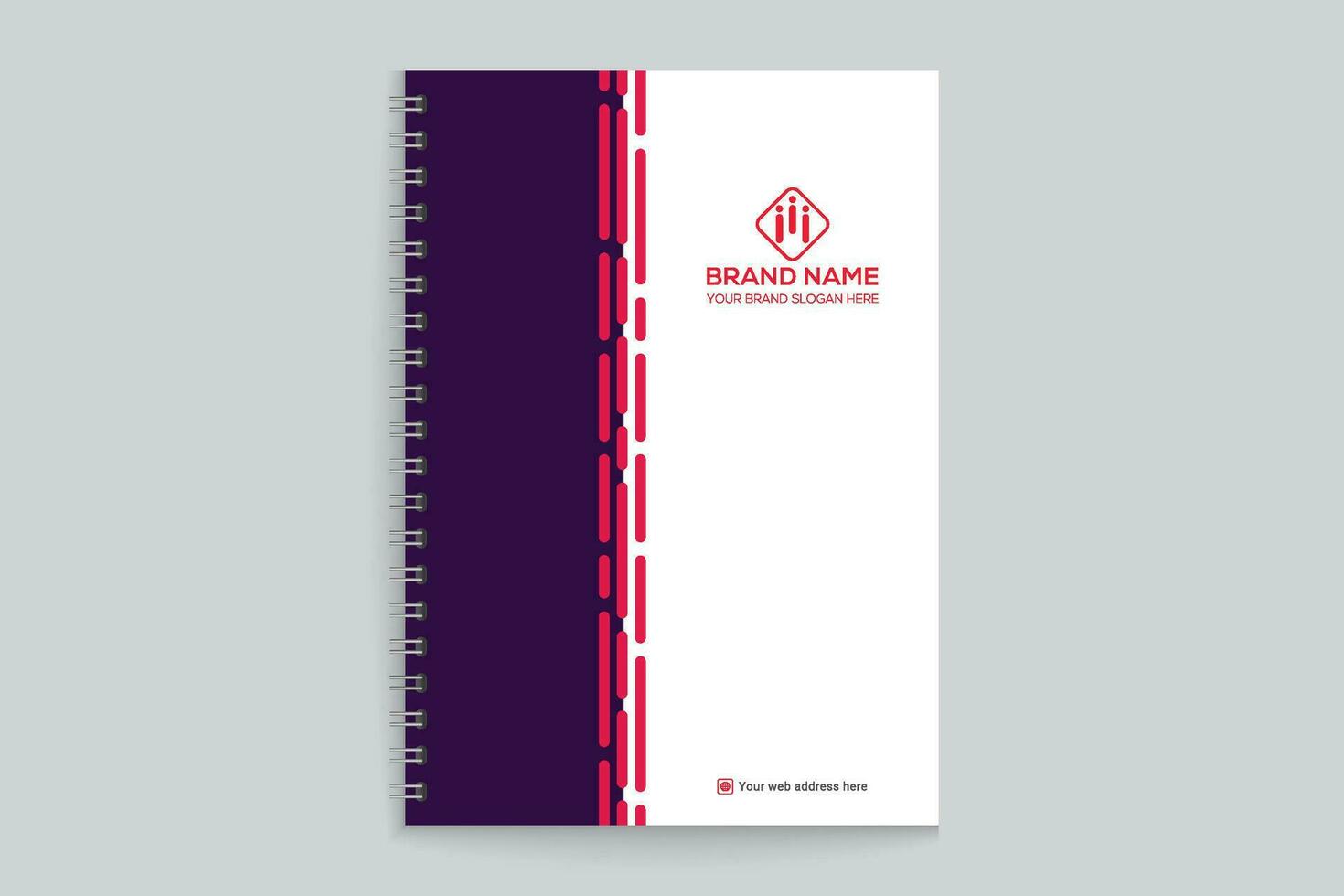 Clean minimal notebook cover design vector