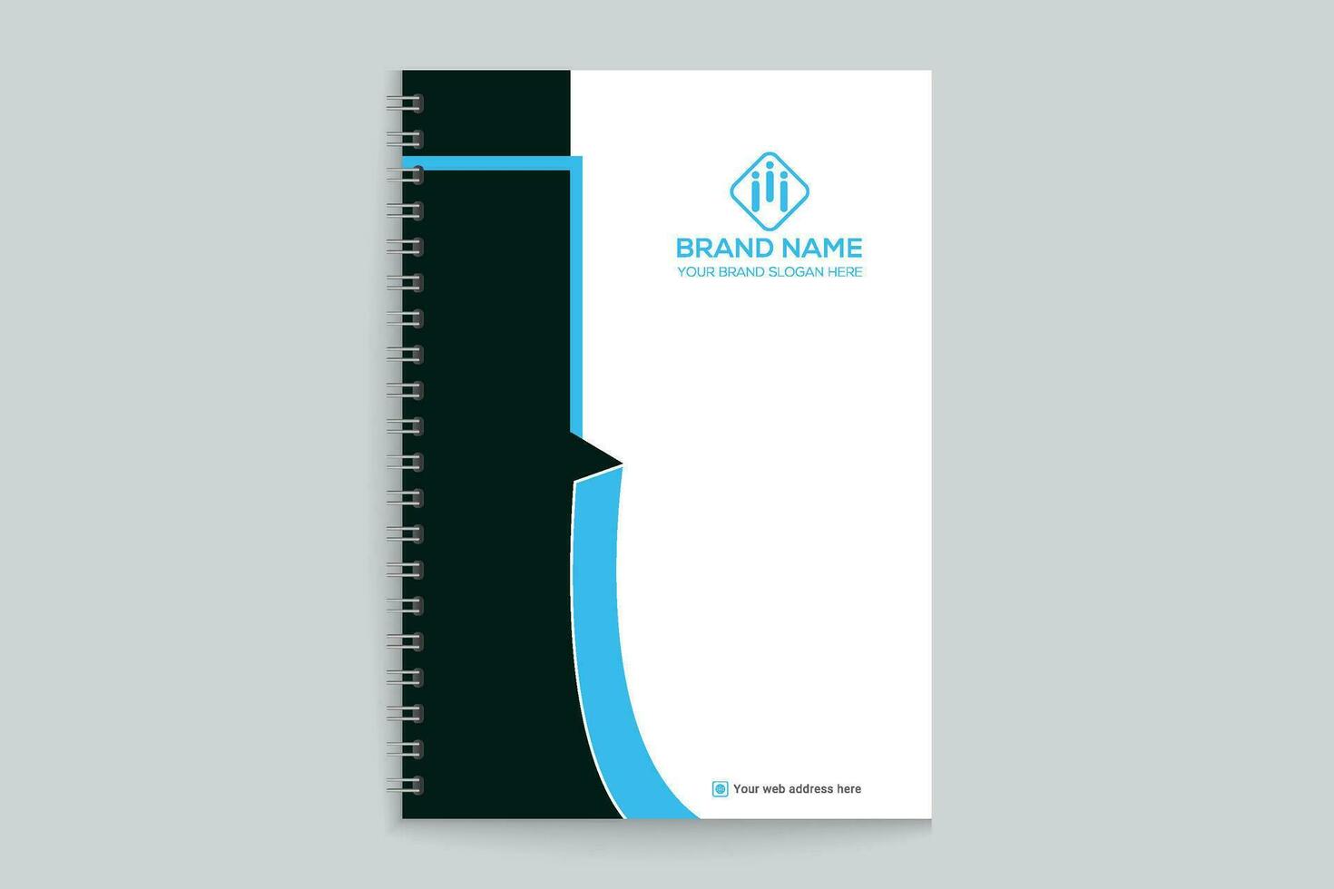 Stylish notebook cover template vector