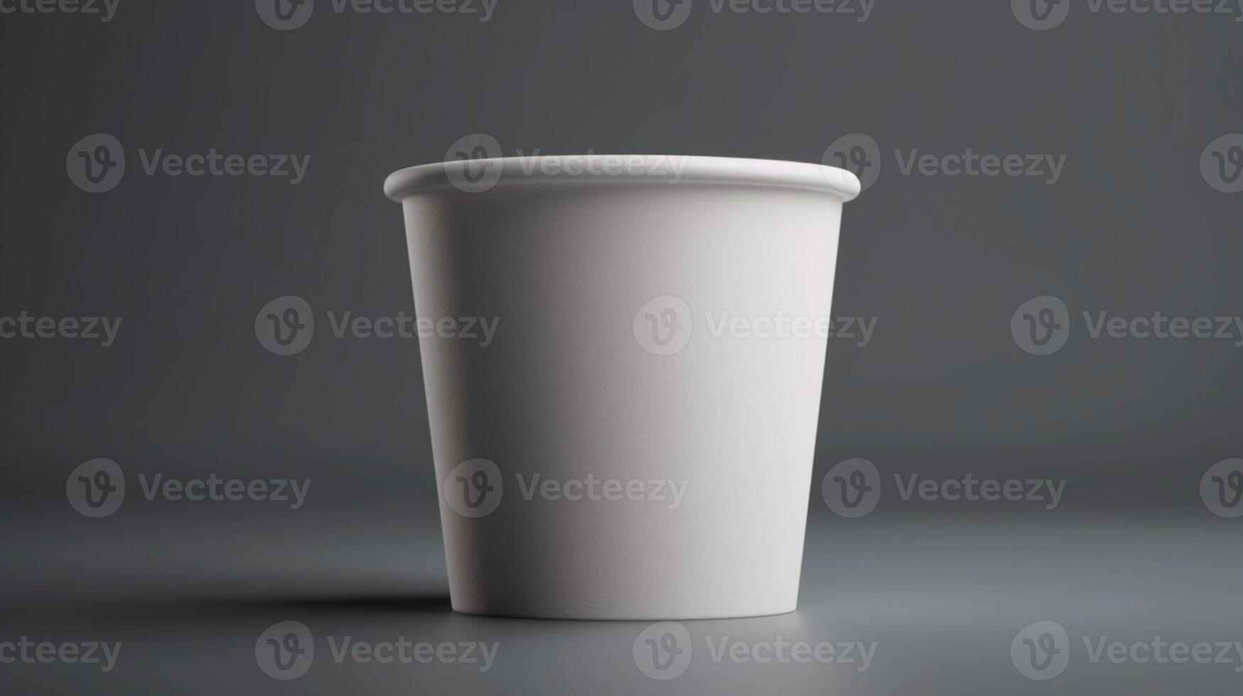 This blank ice cream paper cup mockup is perfect for showcasing your own designs AI Generated photo