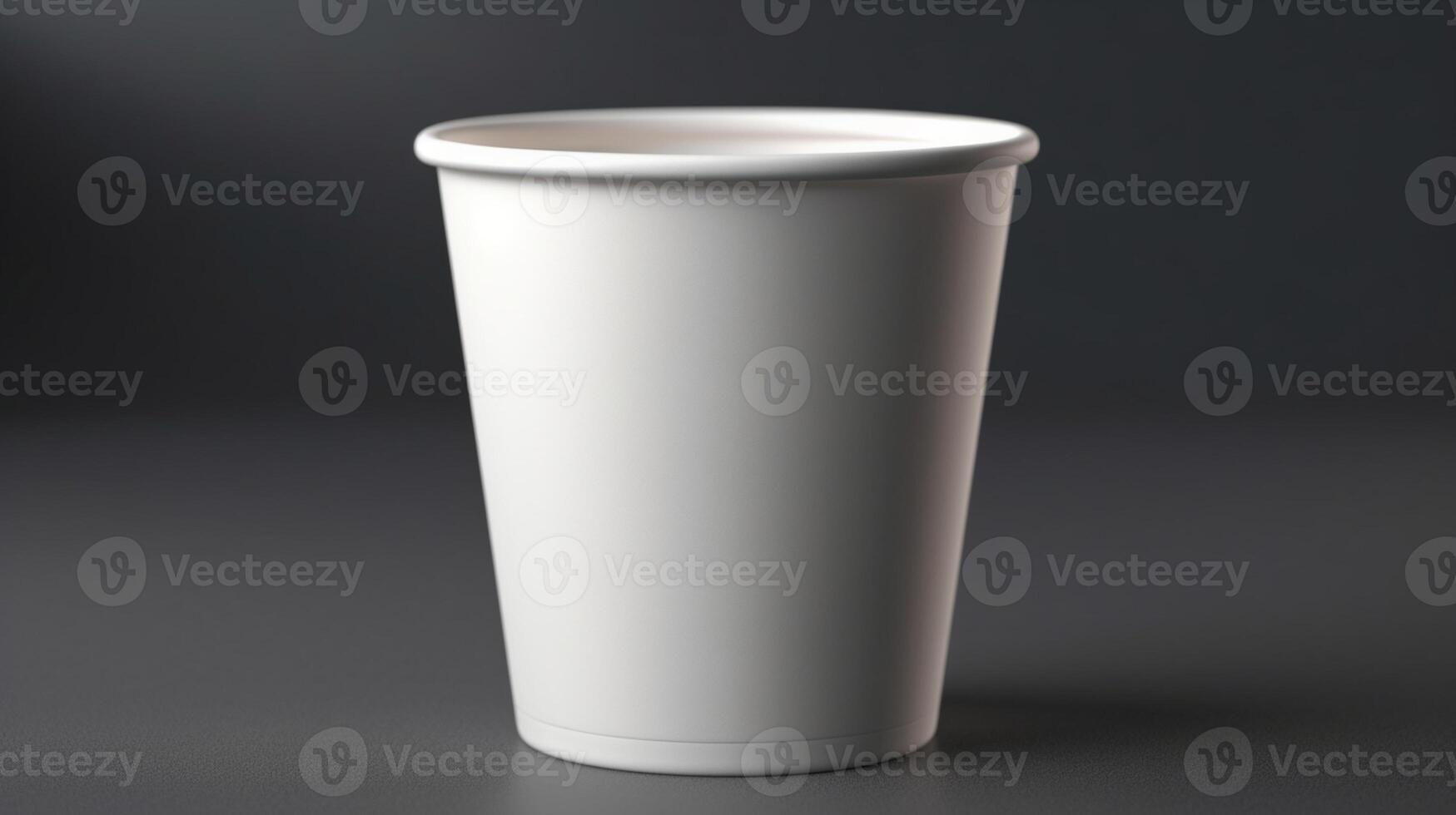 un vacío papel taza Bosquejo proporciona un blanco lona para tu marca ai generado foto