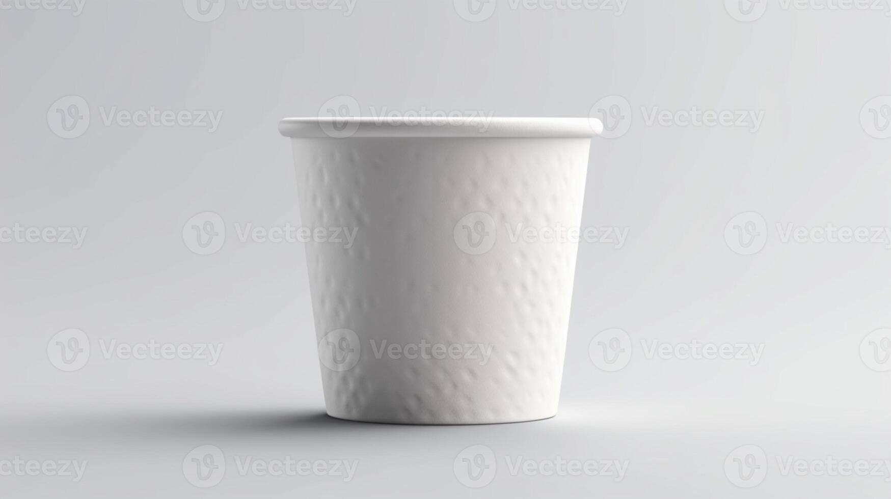 The neutral white background of this mockup emphasizes your designs on the ice cream paper cup photo
