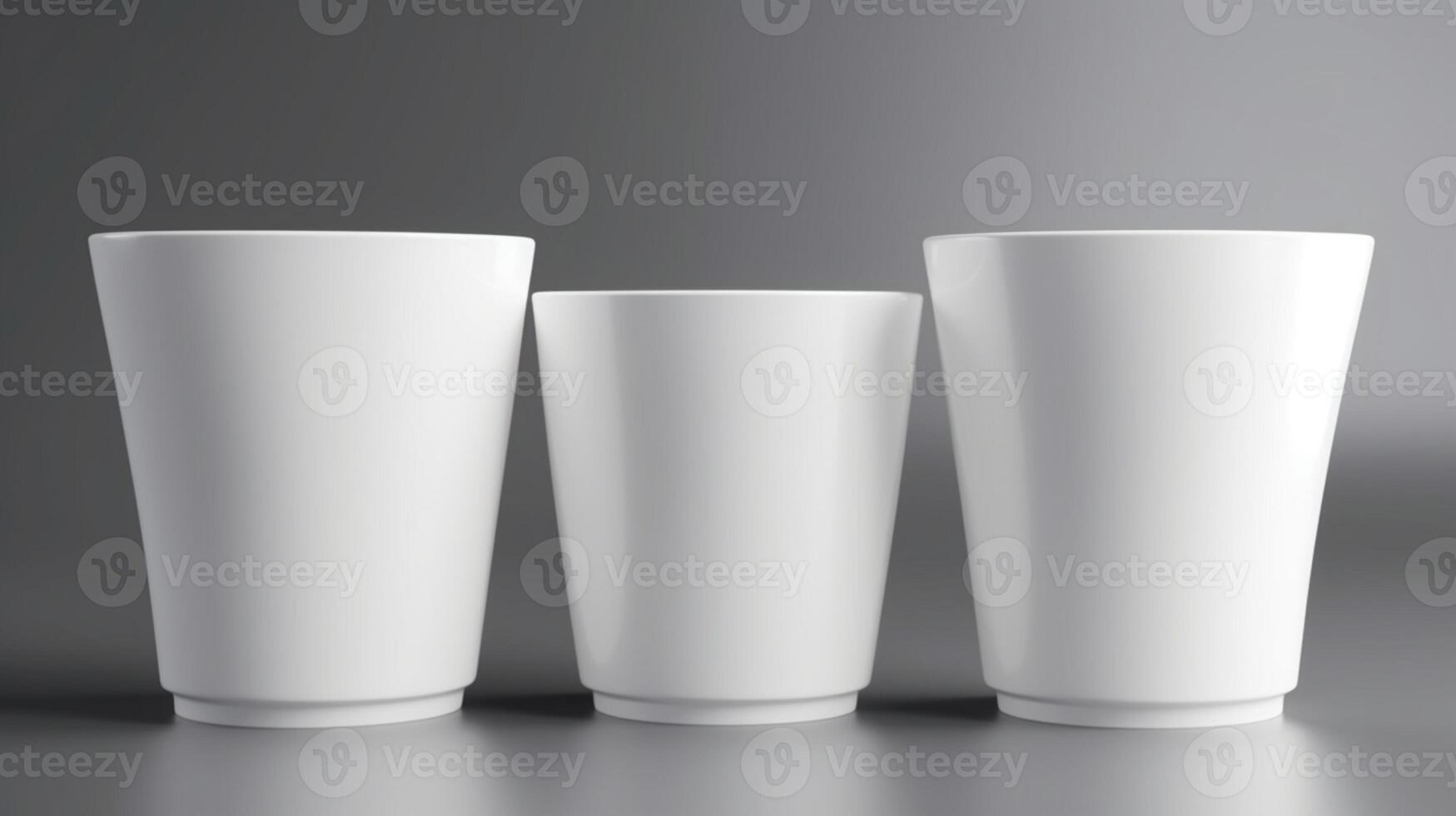 An empty white background provides a clean and minimalist look for this juice cups mockup photo
