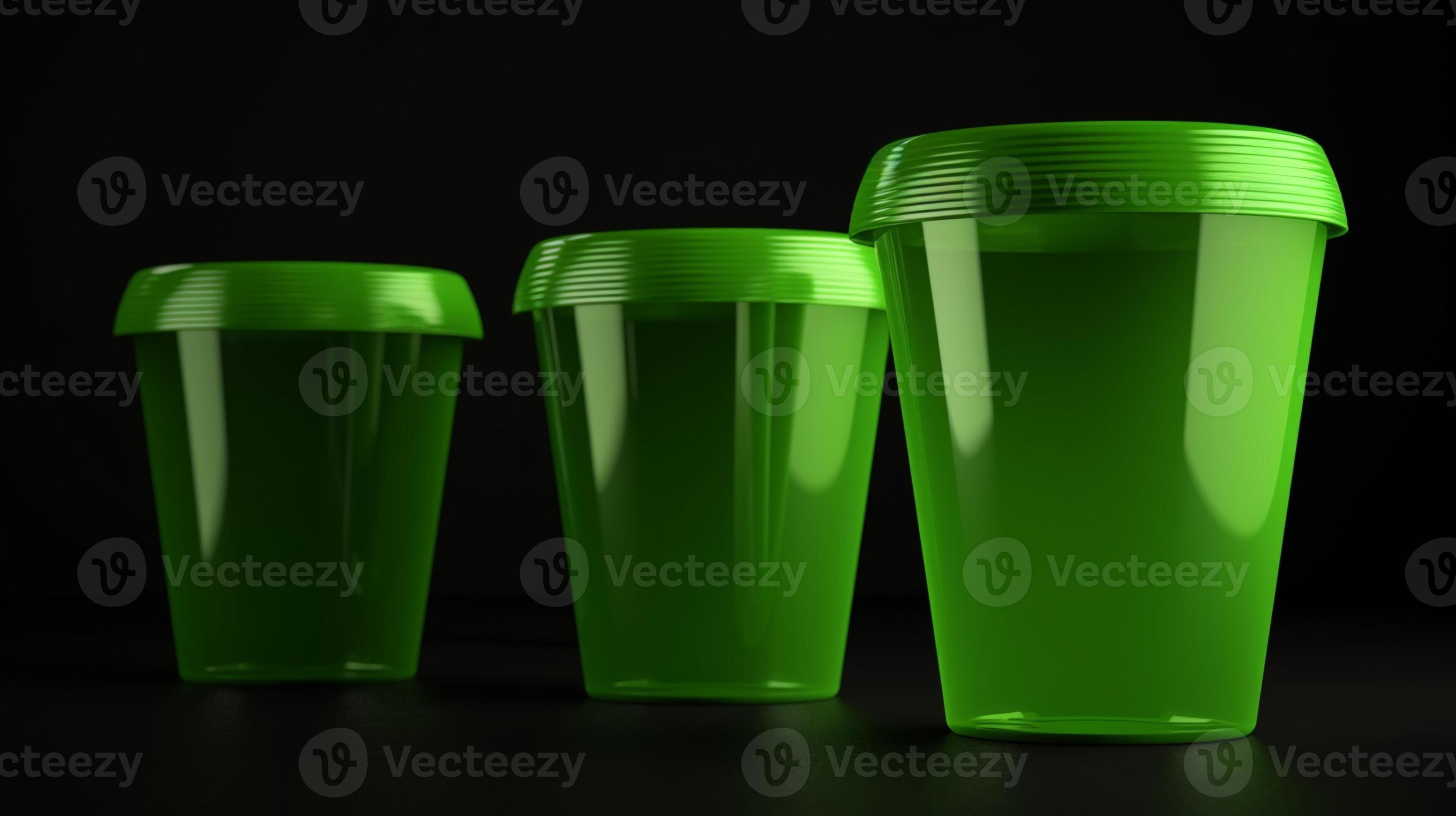 Create a refreshing and invigorating look with this empty juice cups