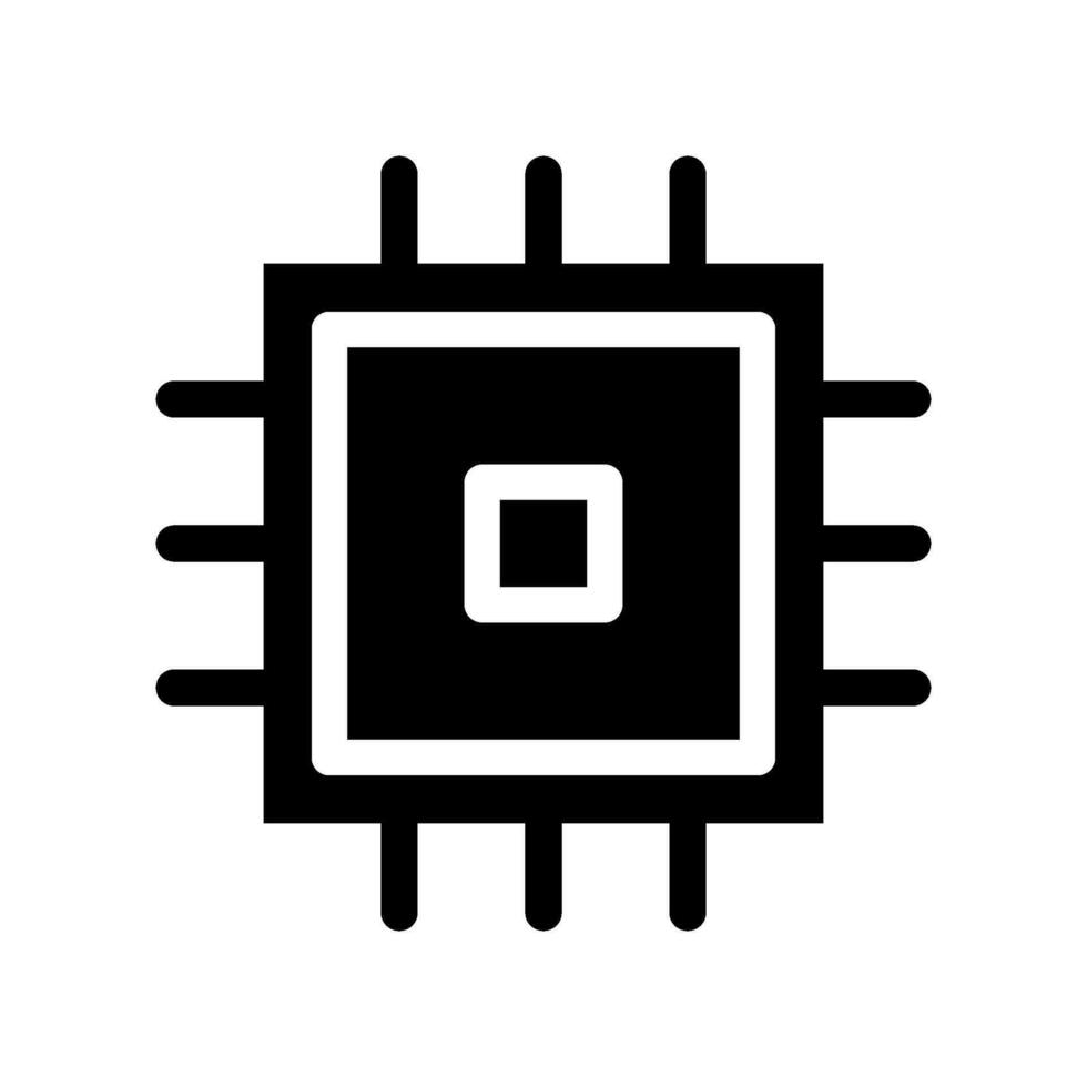 Processor Icon Vector Symbol Design Illustration