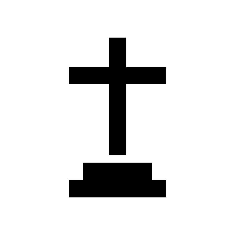 Crucifix Icon Vector Symbol Design Illustration